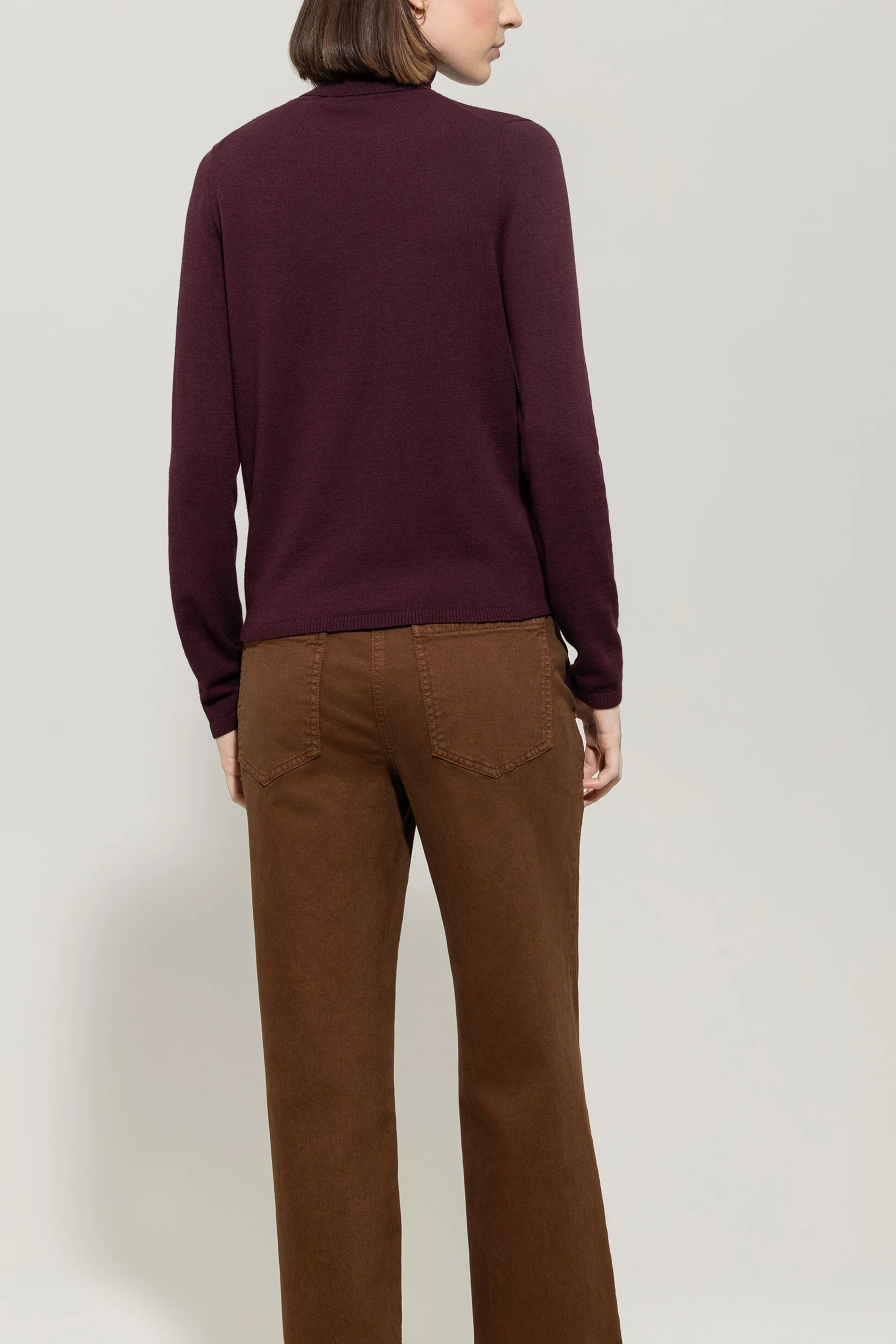 Rollkragen-Pulli aus Woll-Mix - burgundy - Standard - Image 3