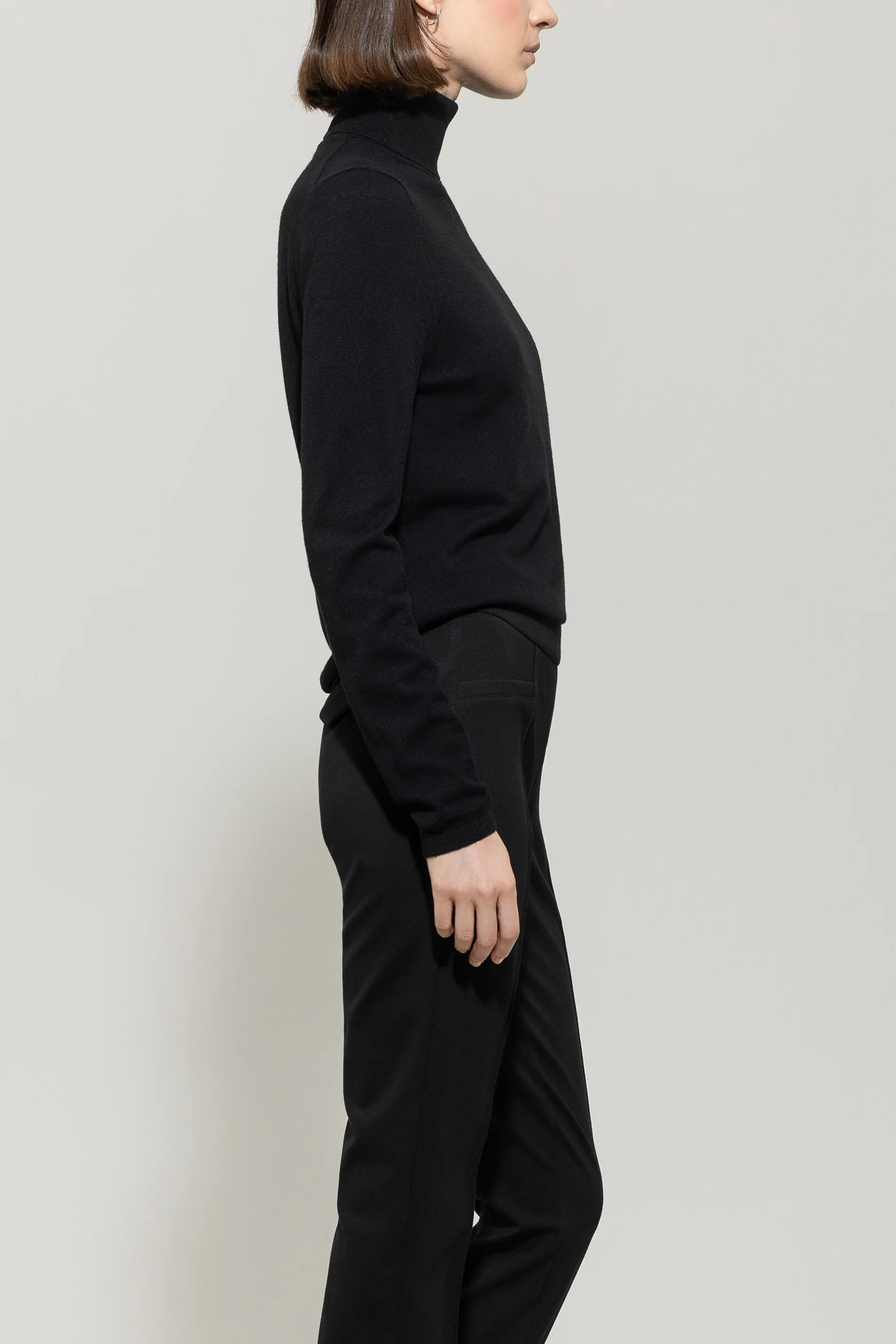 Rollkragen-Pulli aus Woll-Mix - deep black - Standard - Image 2