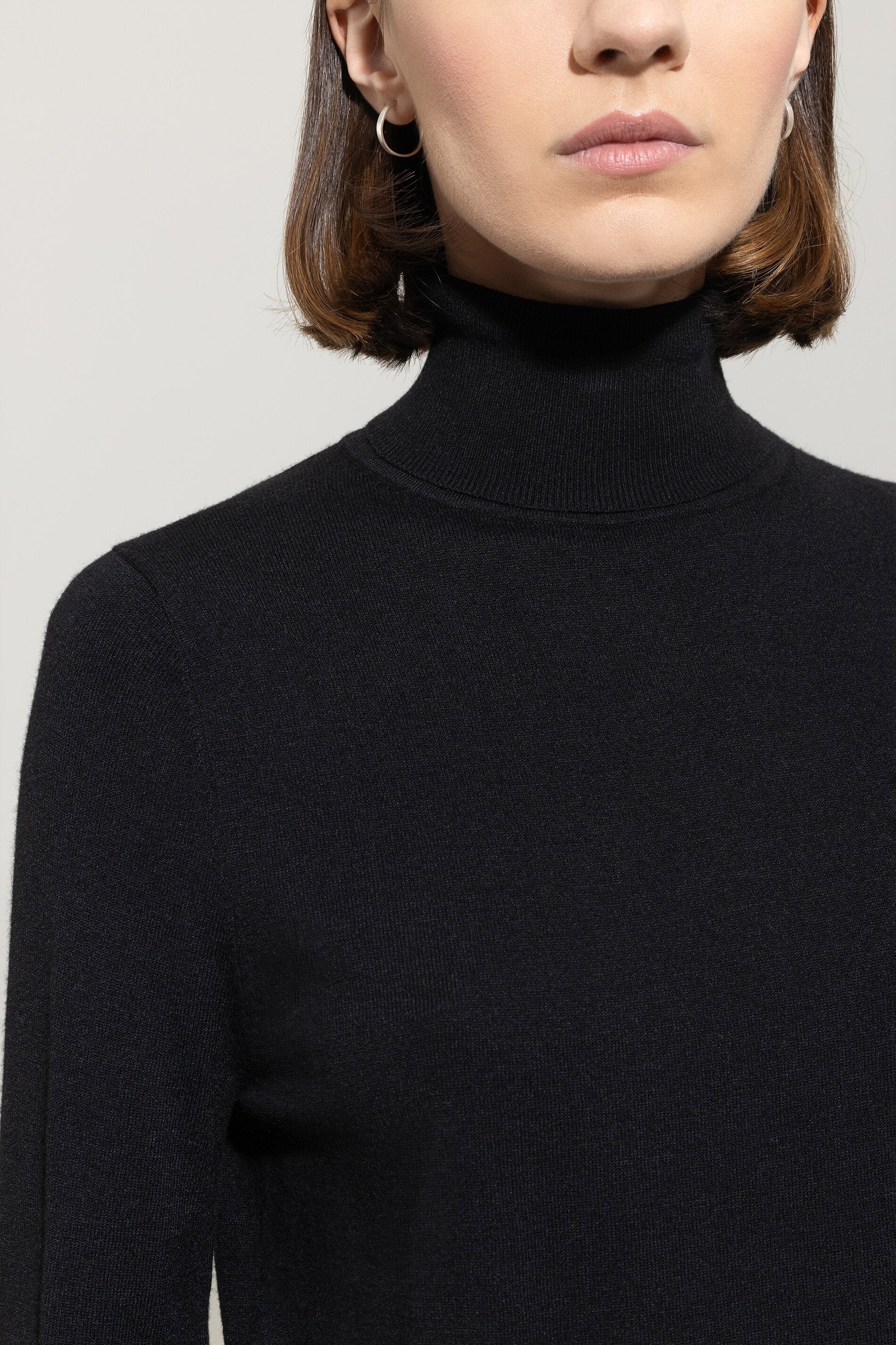 Rollkragen-Pulli aus Woll-Mix - deep black - Standard - Image 4