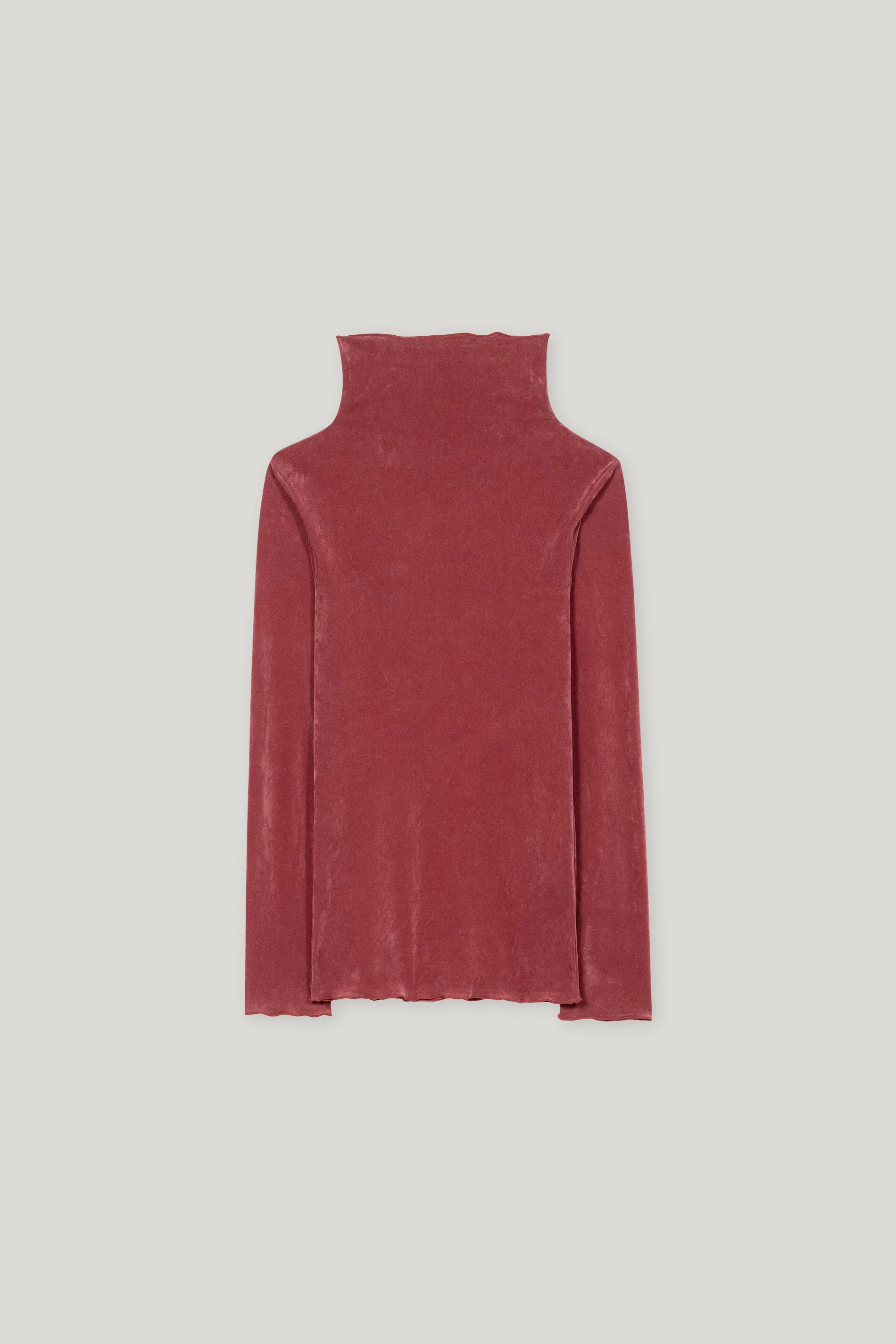 Rollkragen-Samt-Shirt - berry red - Standard - Image 5