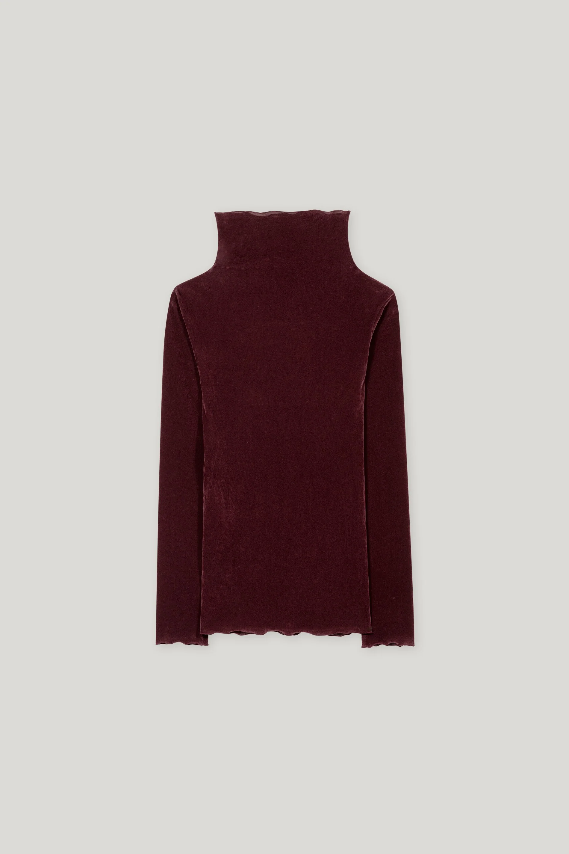 Rollkragen-Samt-Shirt - burgundy - Standard - Image 6