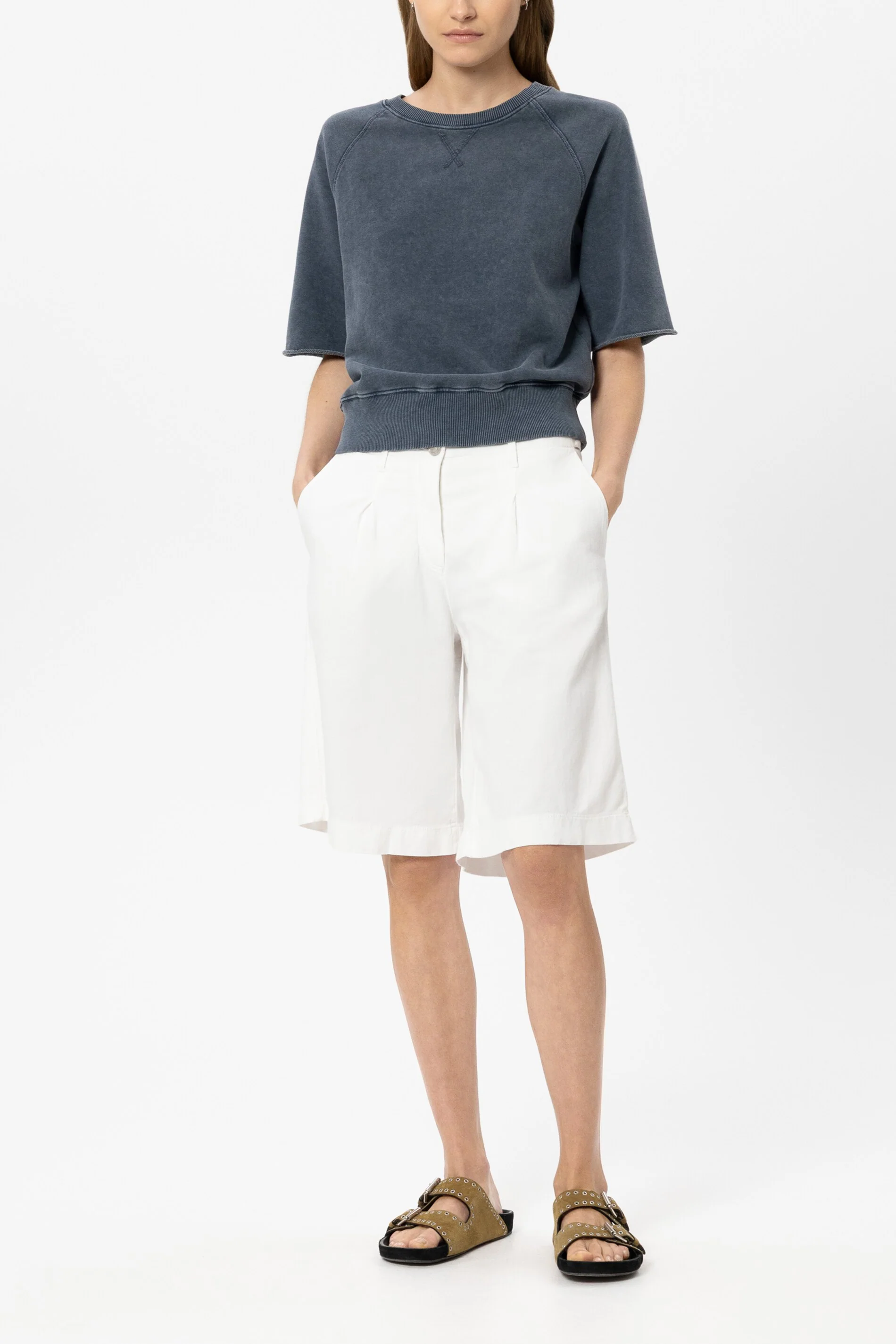 Rundhals-Sweatshirt - tinted blue - Standard