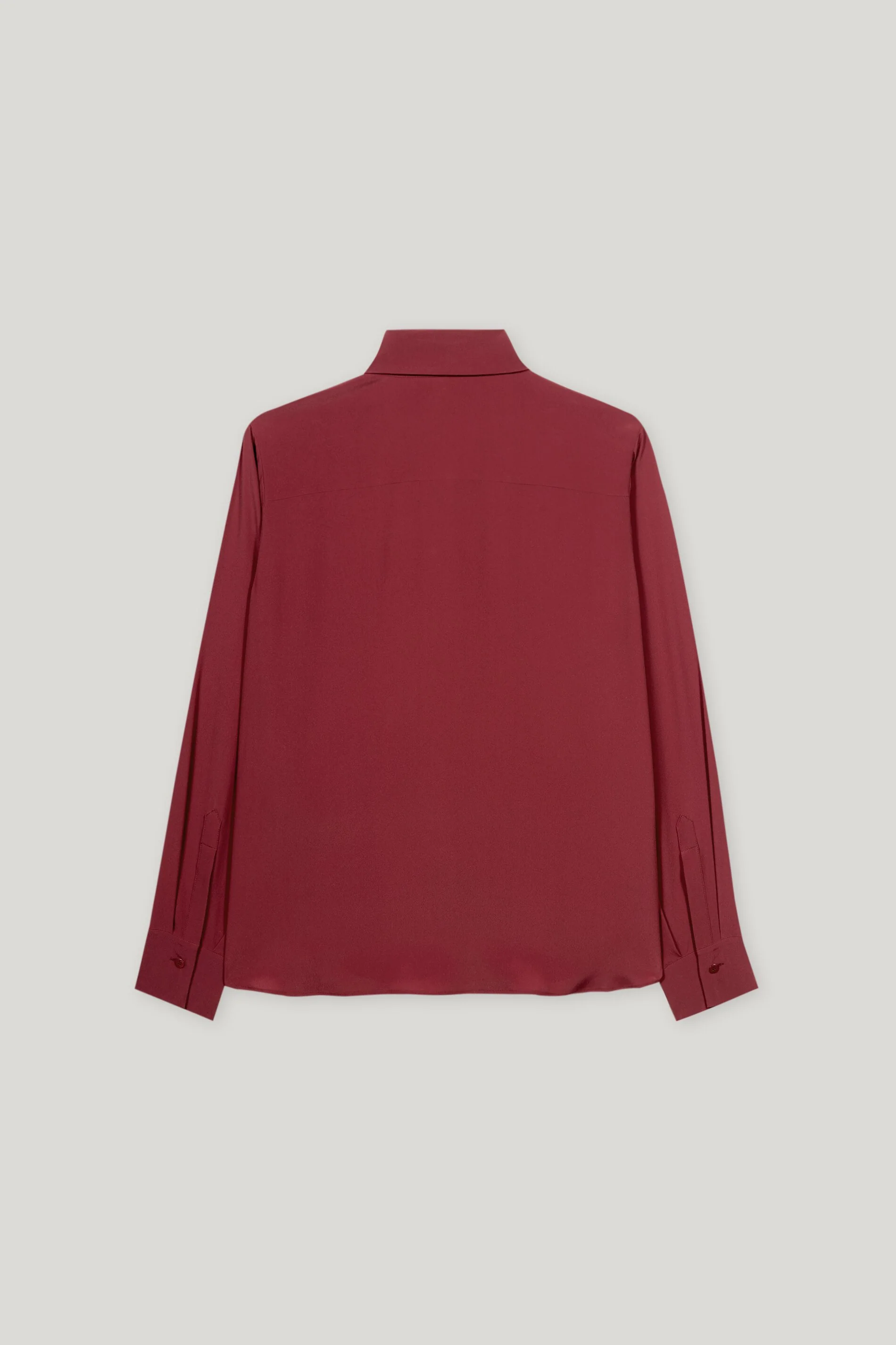 Rüschenbluse aus Seiden-Mix - berry red - Standard - Image 6