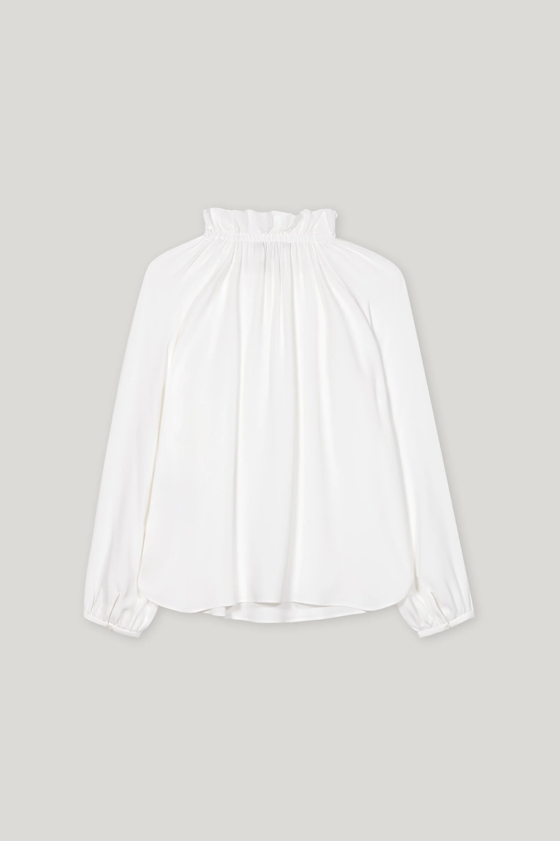 Rüschenbluse aus Seiden-Mix - off white - Standard - Image 6