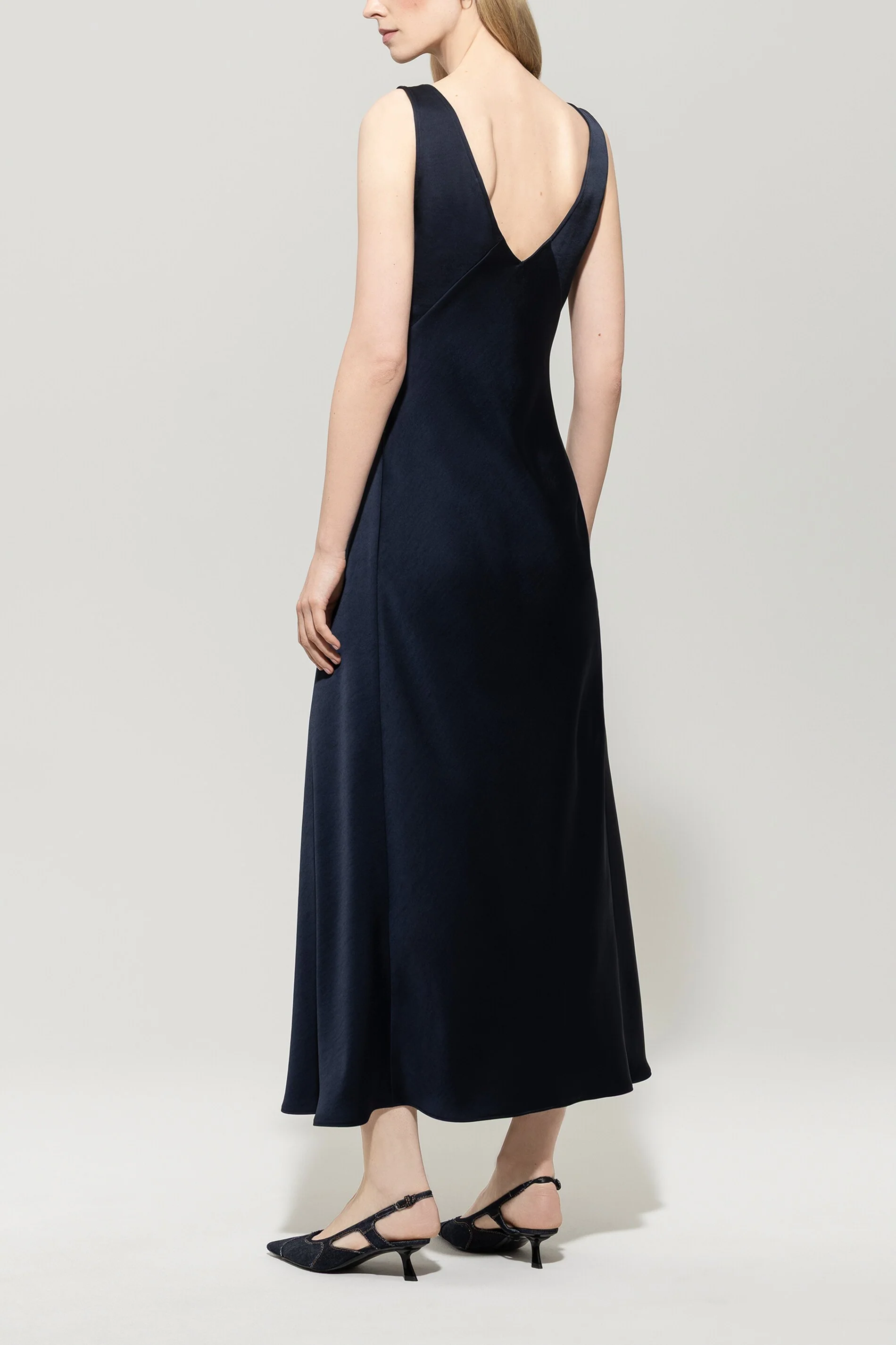 Satin-Maxidress - dark blue - Standard - Image 3