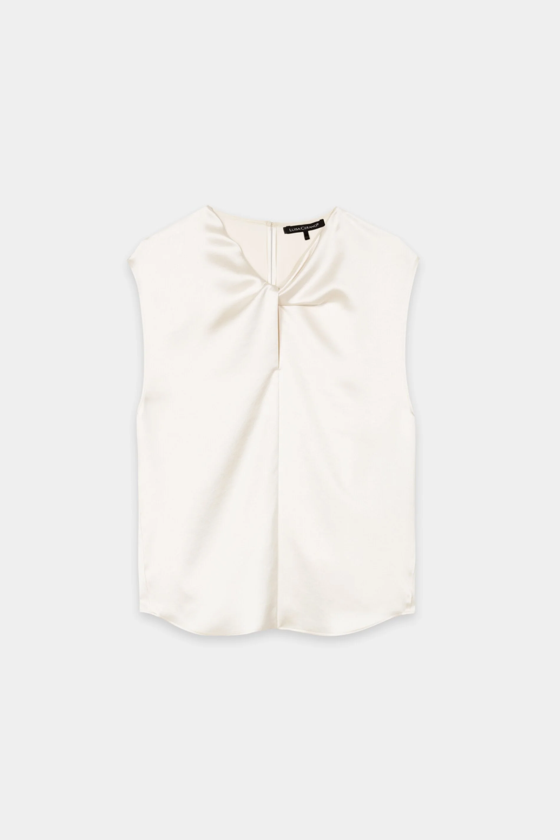 Satin-Top mit Knotendetail - cream - Standard - Image 5