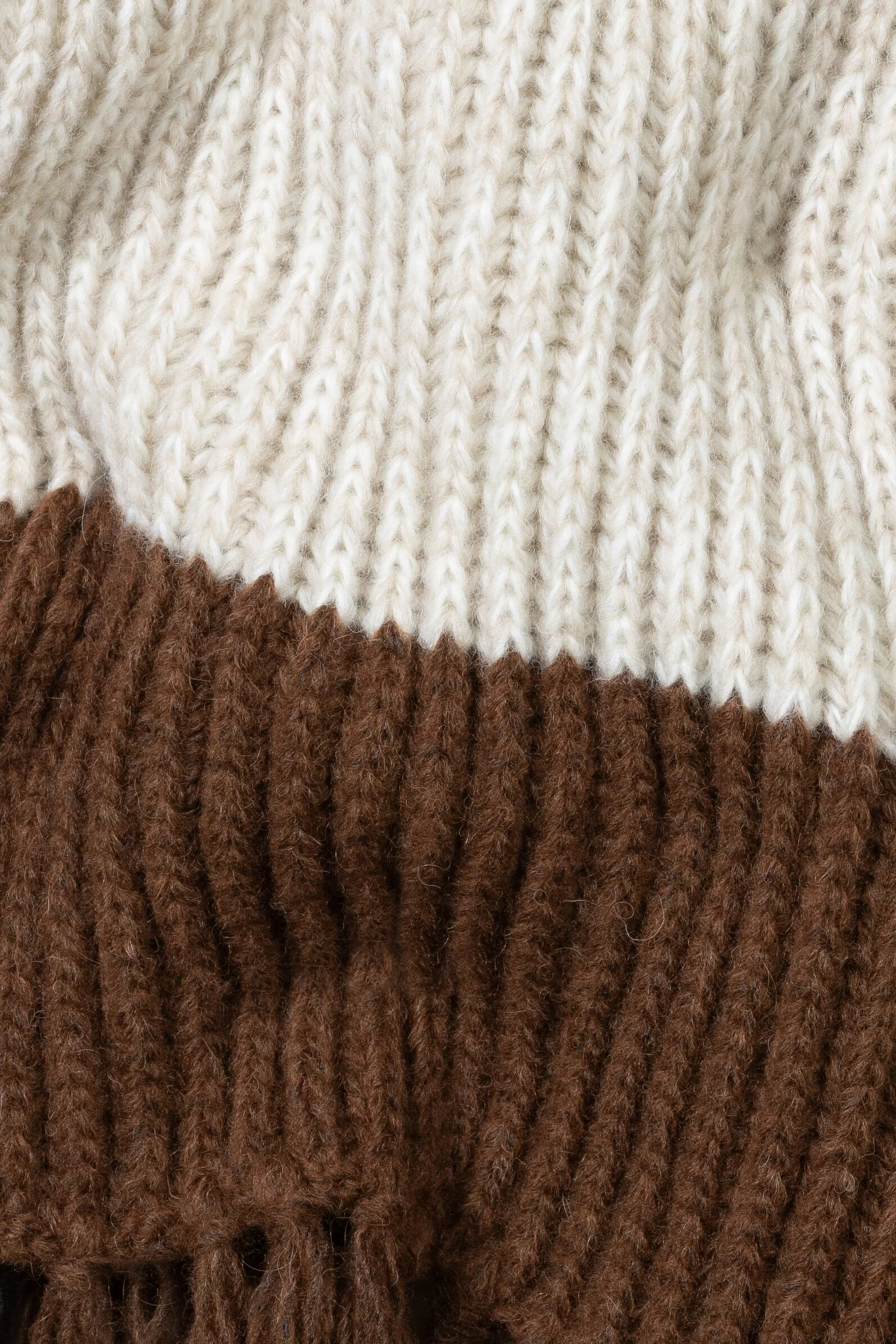 Schal mit Colour-Block - silky cream / walnut - Standard - Image 3