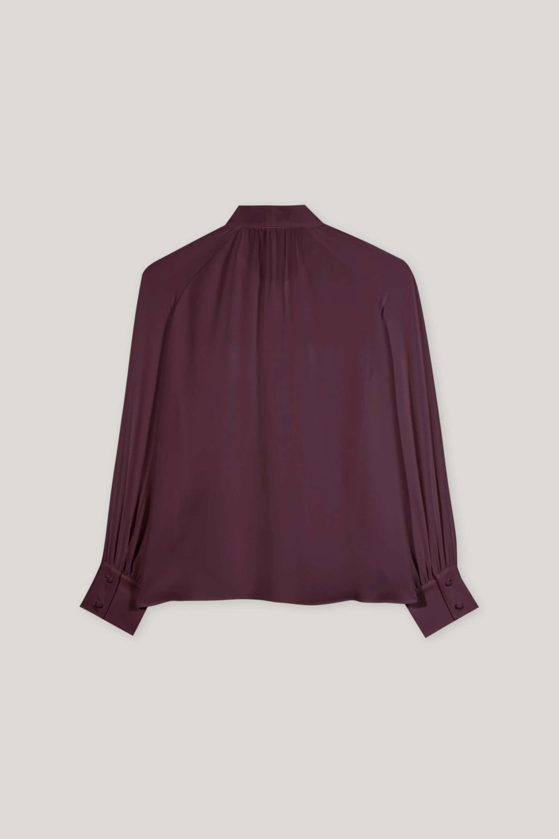 Schluppenbluse aus Seiden-Mix - burgundy - Standard - Image 6