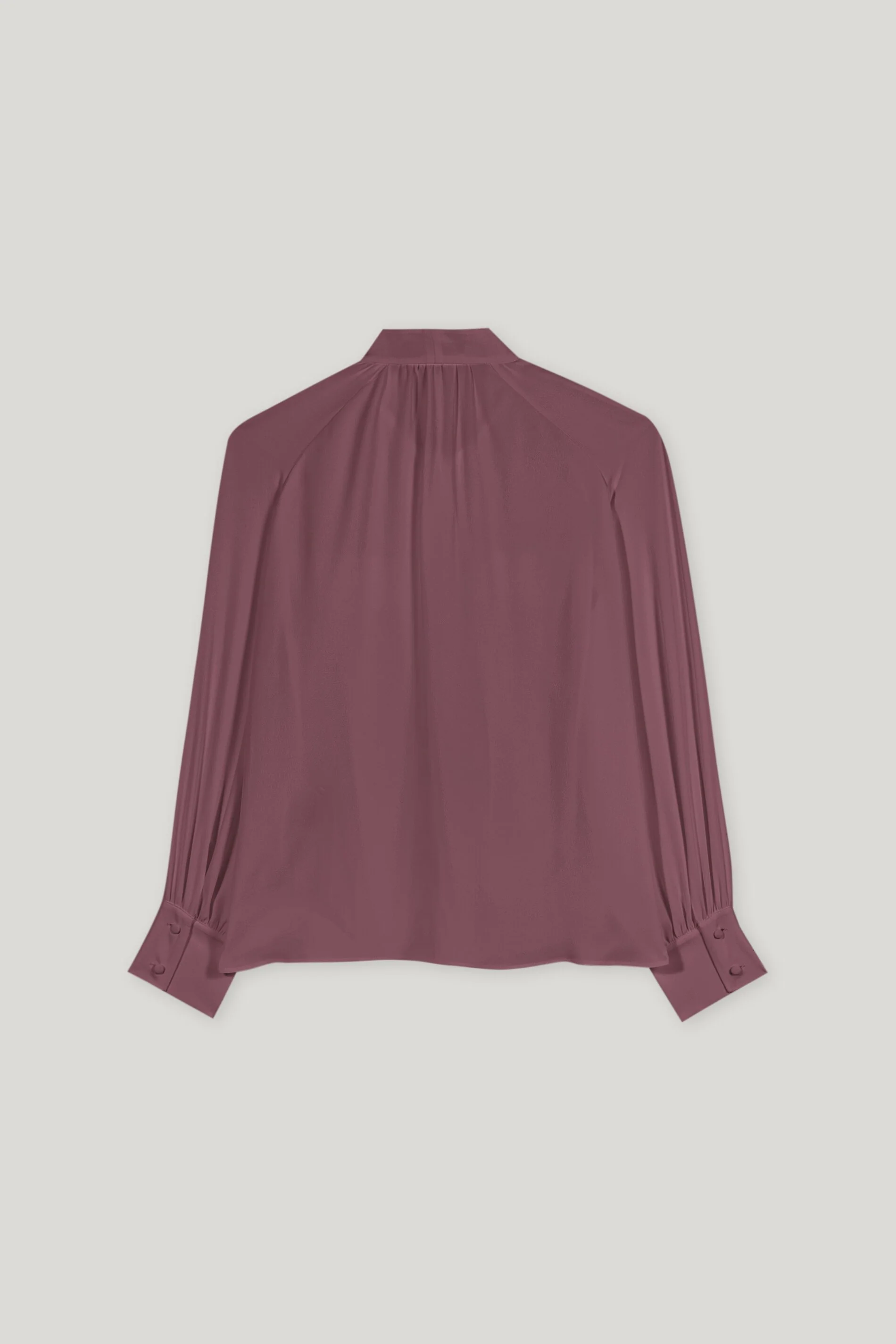 Schluppenbluse aus Seiden-Mix - heather - Standard - Image 6