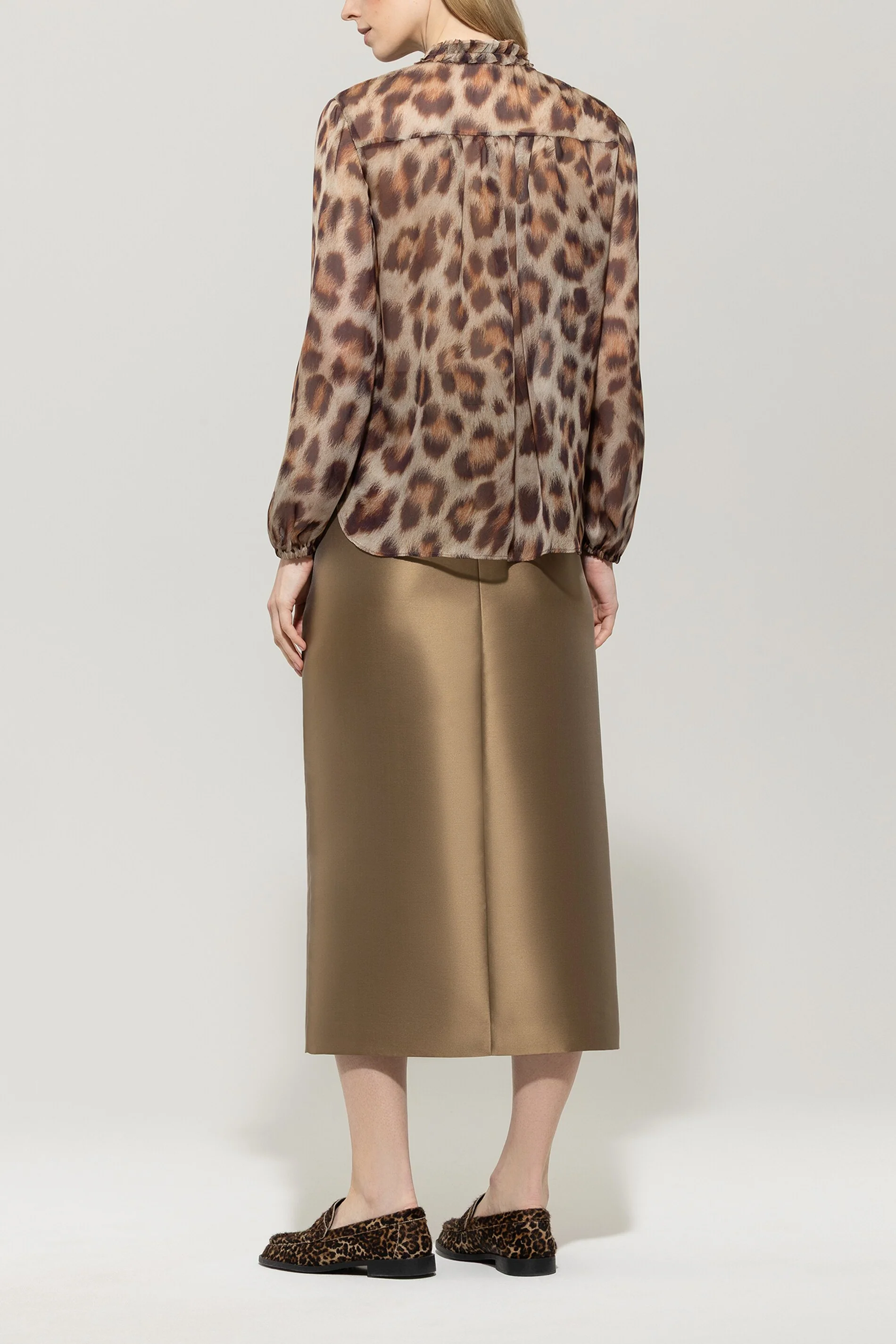 Seidenbluse mit Animal-Print - multi - Standard - Image 3