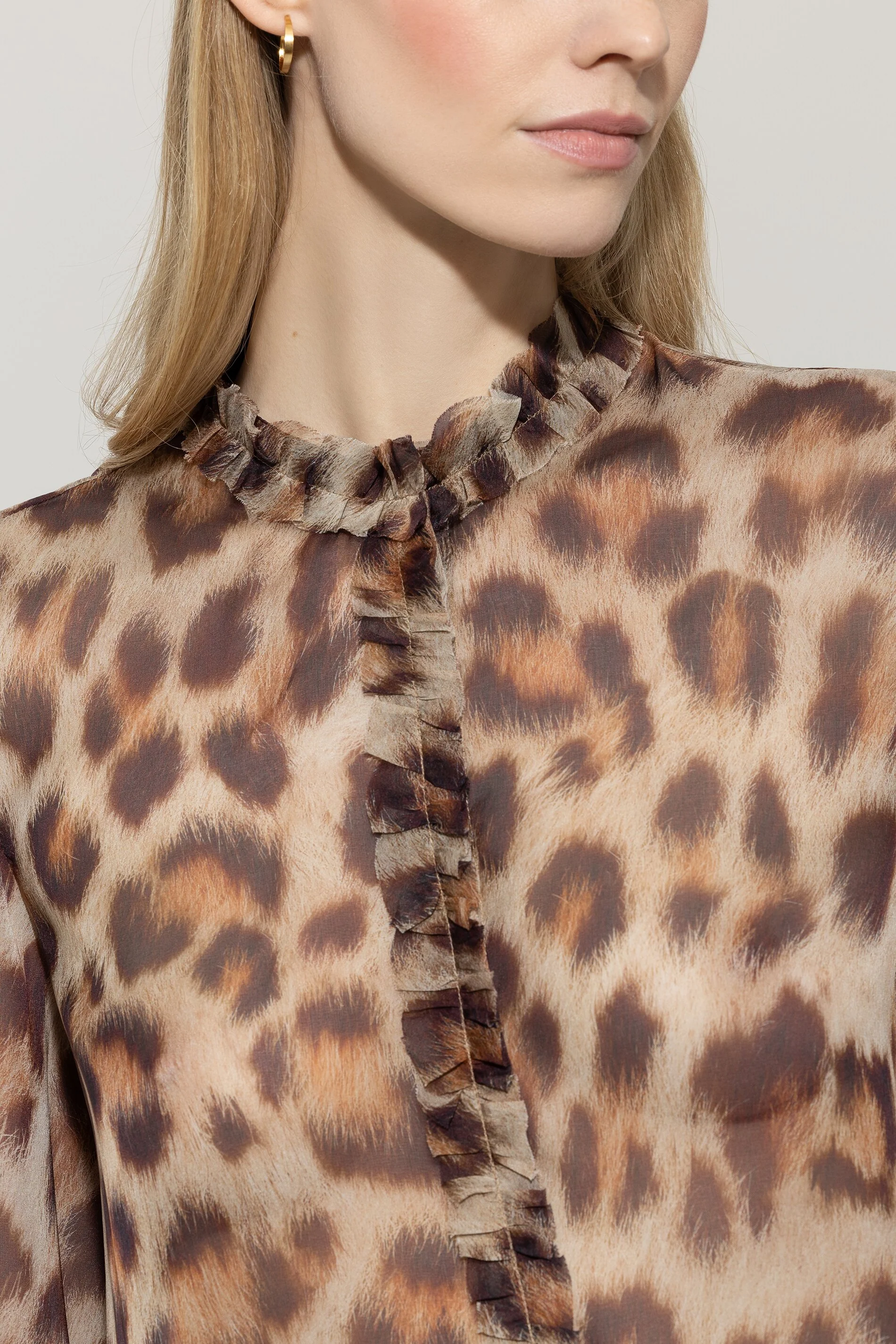 Seidenbluse mit Animal-Print - multi - Standard - Image 4