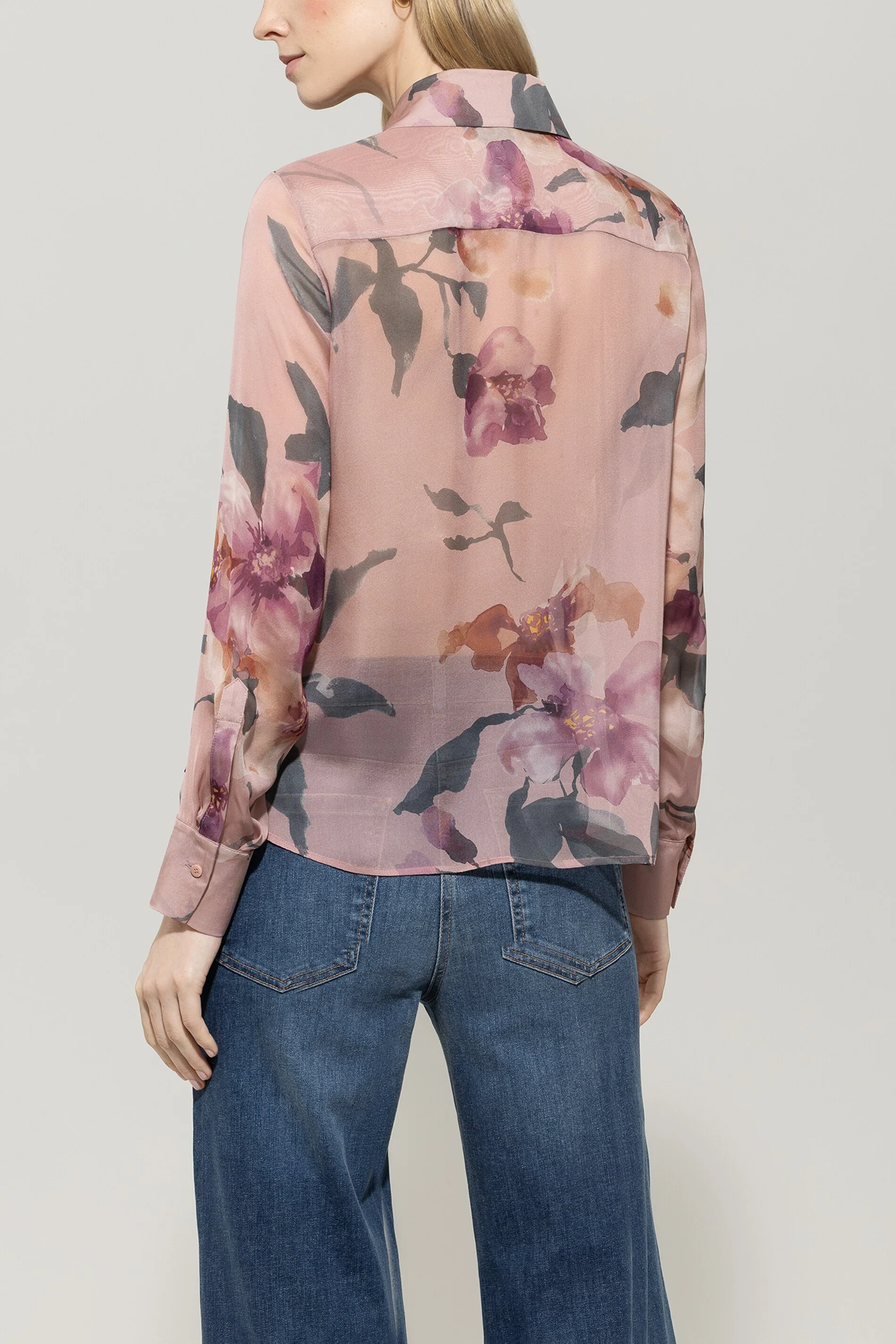 Seidenbluse mit Flower-Print - multi - Standard - Image 3