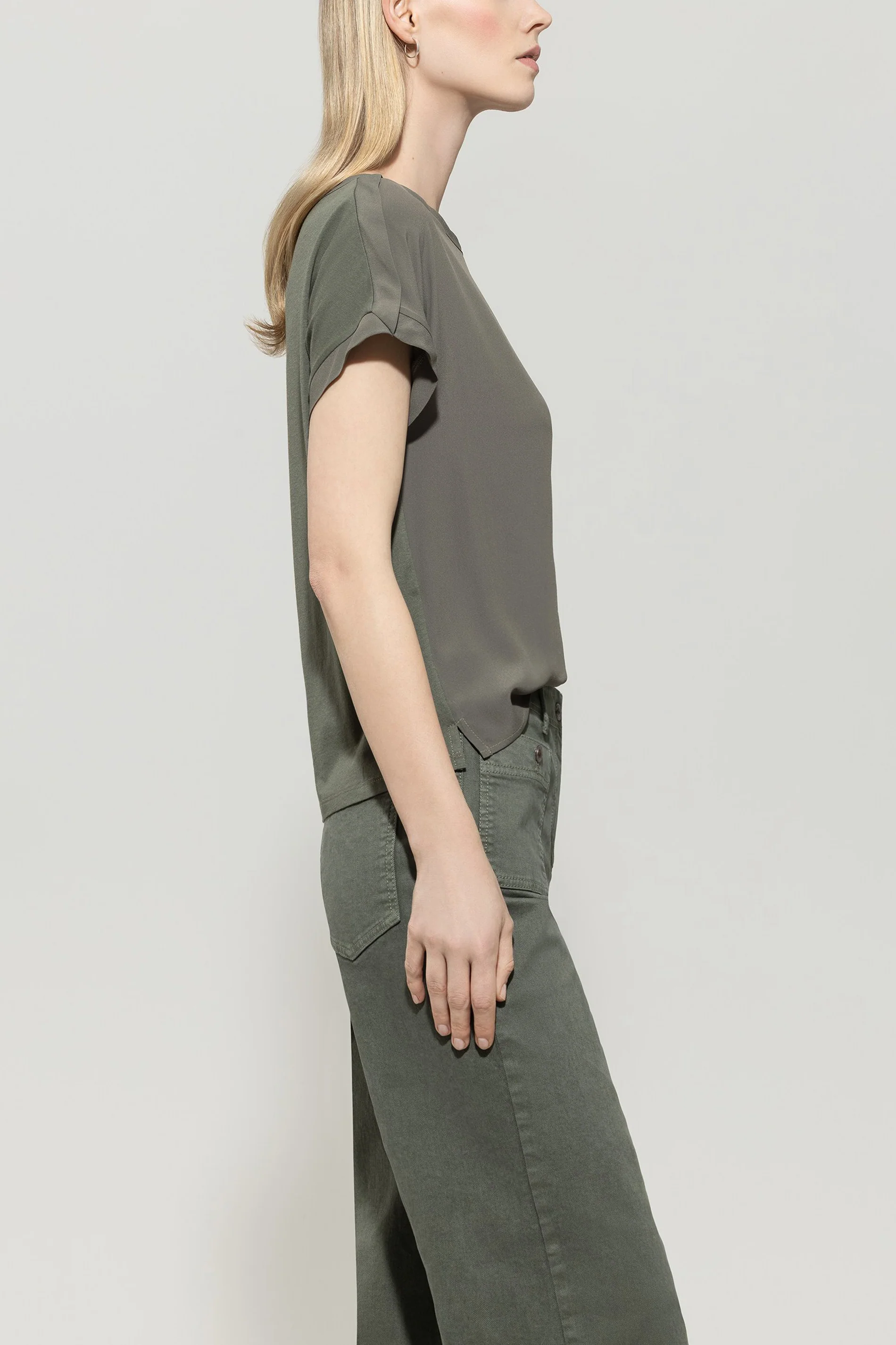 Shirt aus Seiden-Mix - cool khaki - Standard - Image 2