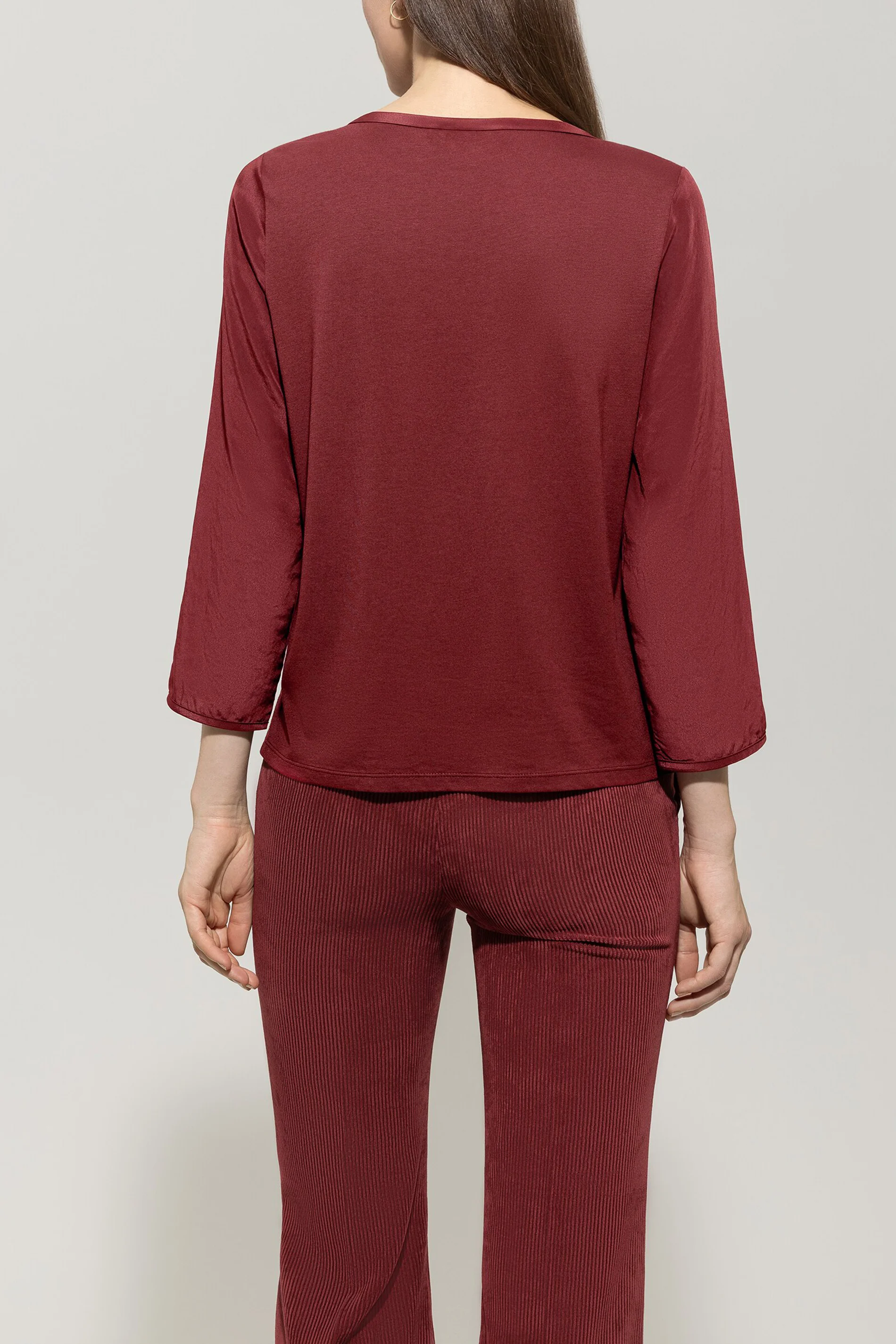 Shirt mit Rücken-Patch - berry red - Standard - Image 3