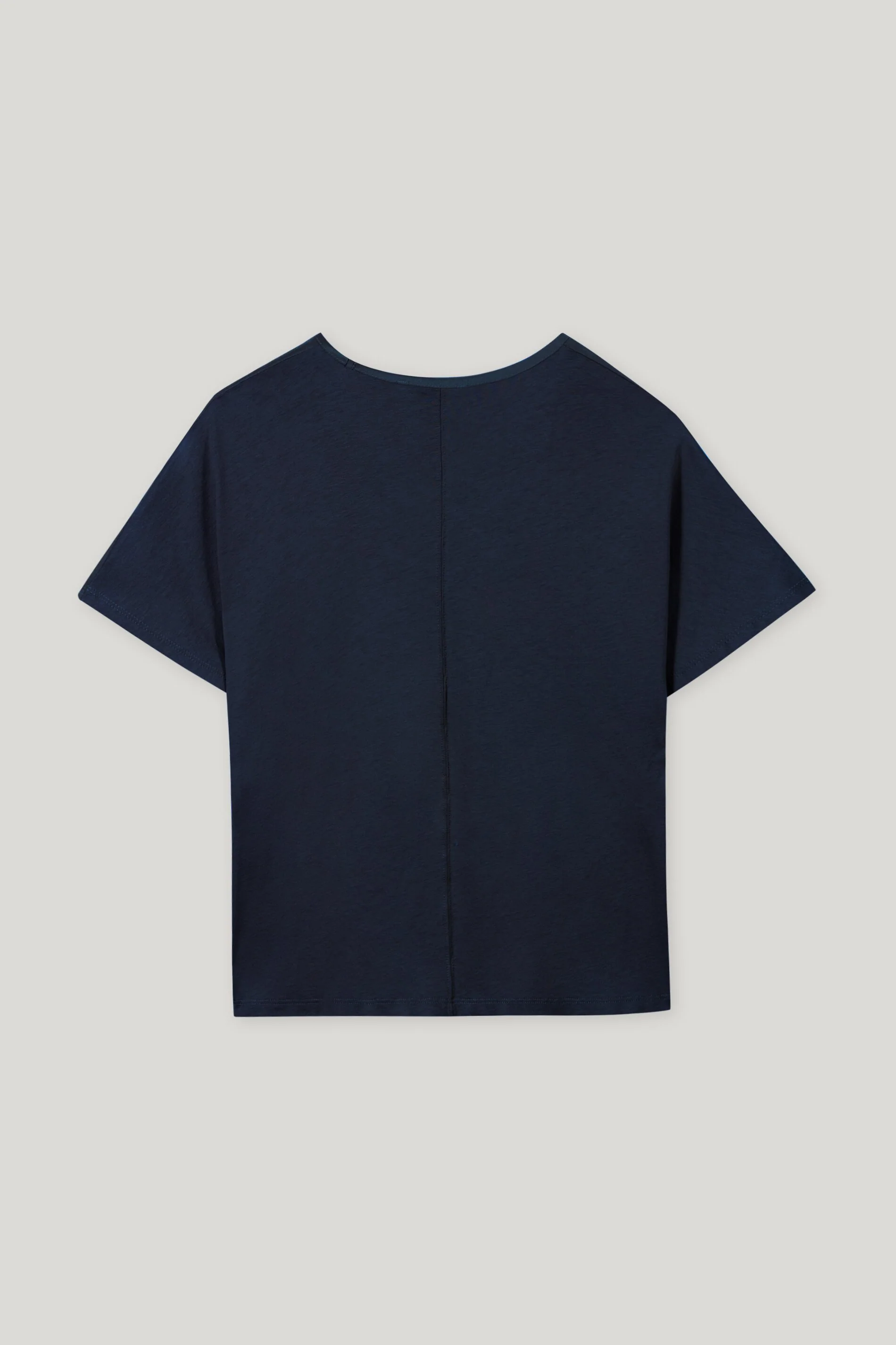 V-neck T-shirt - dark blue - with tape - Image 6