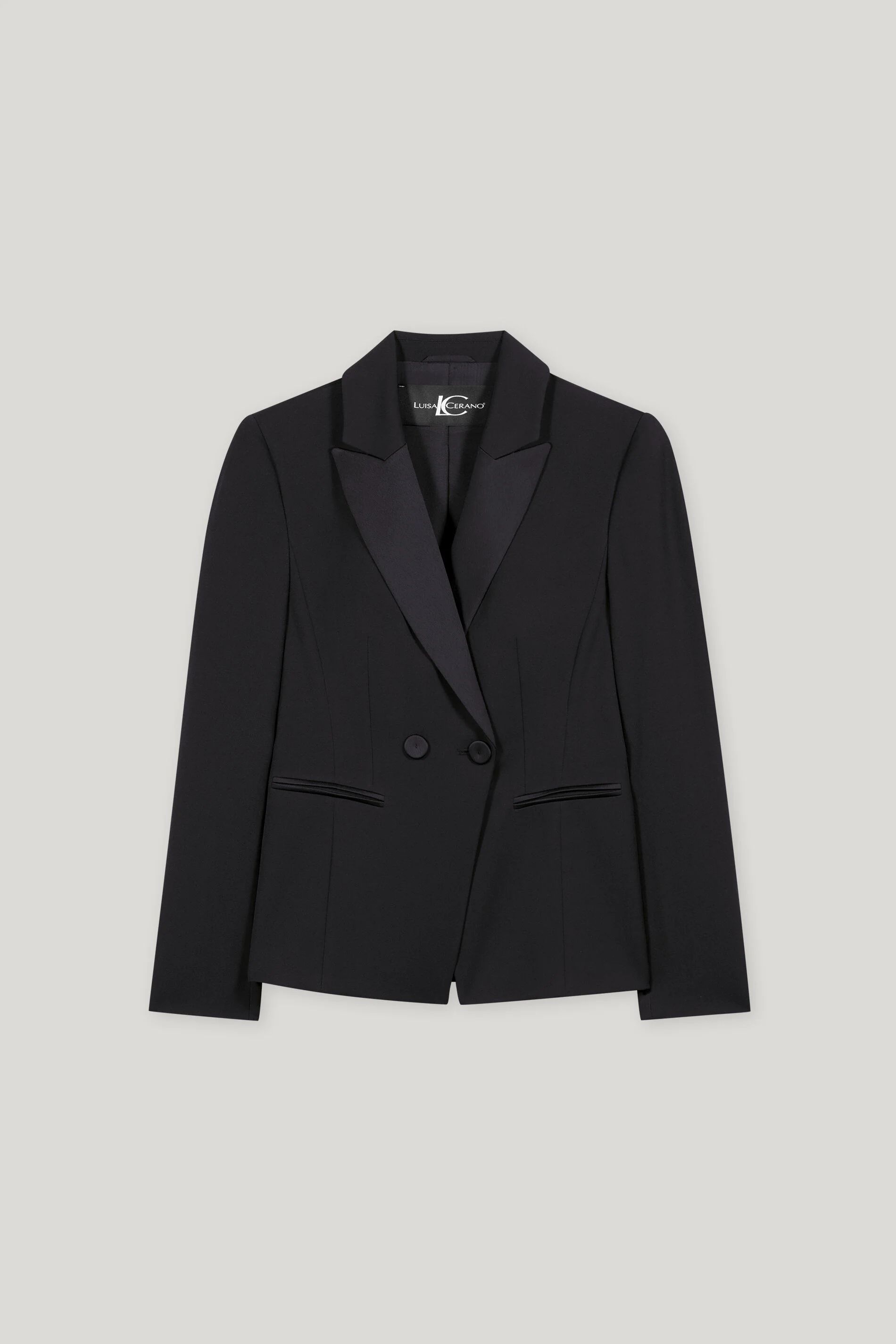 Smoking-Blazer - deep black - mit Patch - Image 5
