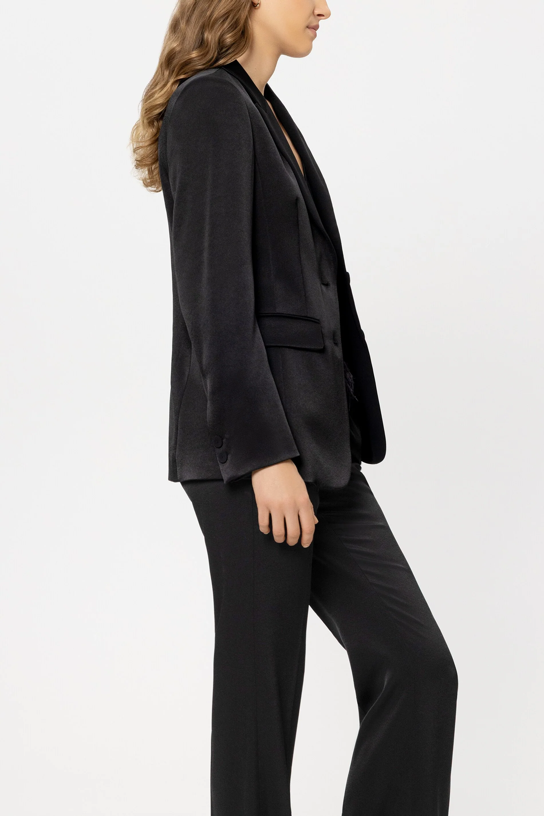 Smoking-Blazer in Satin-Optik - black - Standard - Image 2