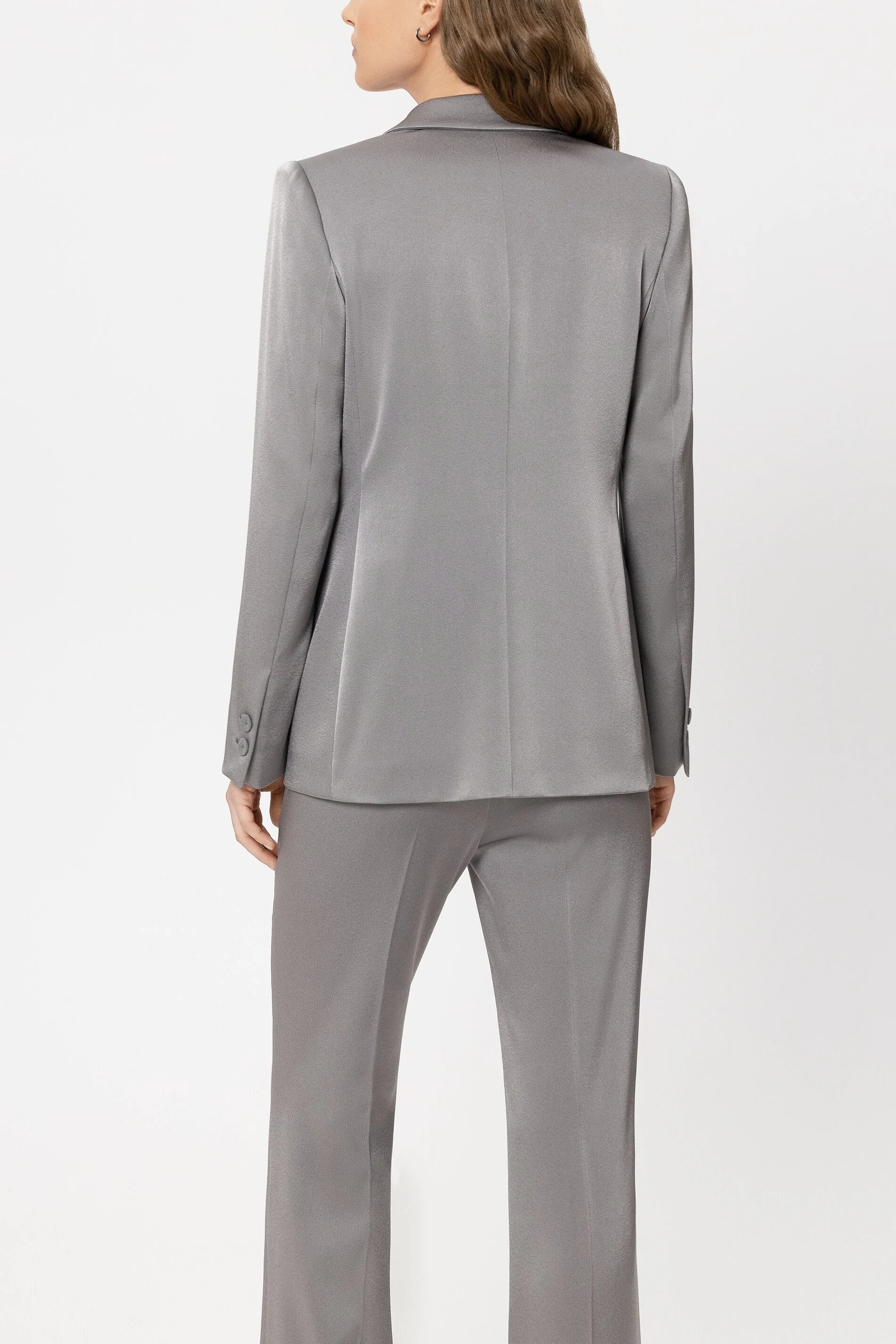 Smoking-Blazer in Satin-Optik - platin - Standard - Image 3