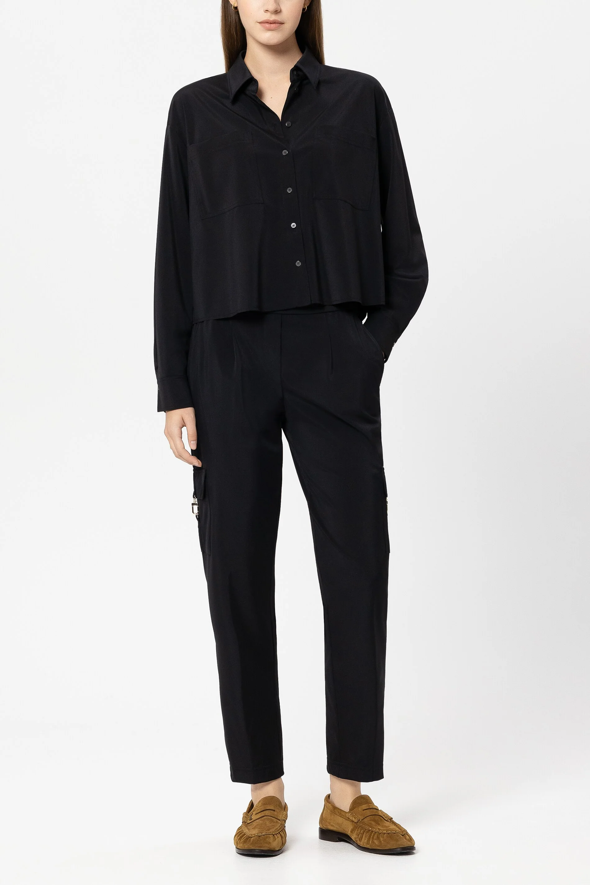 Softshell-Hemdbluse - pure black - Standard
