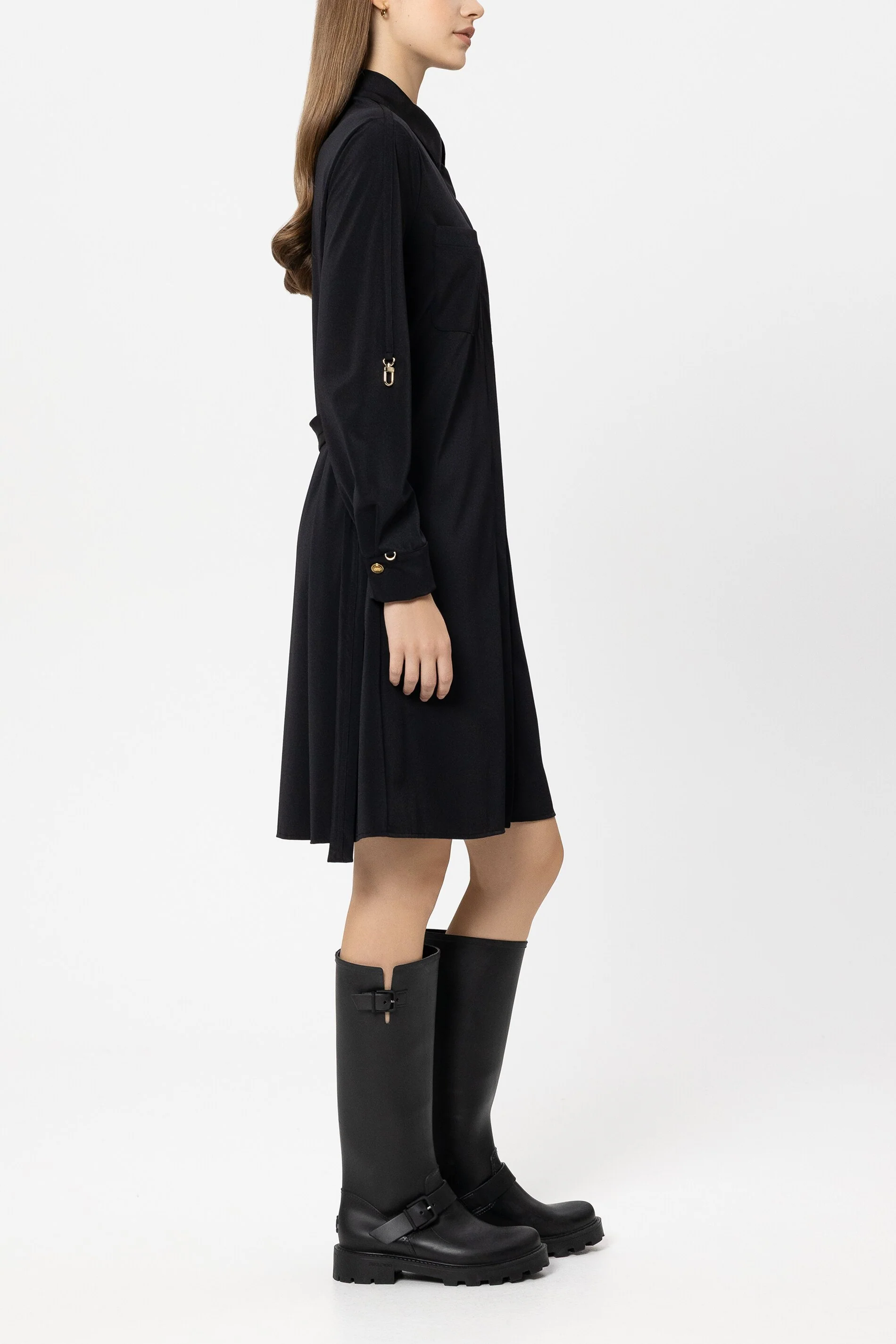 Softshell- Hemdblusenkleid - pure black - Standard - Image 2