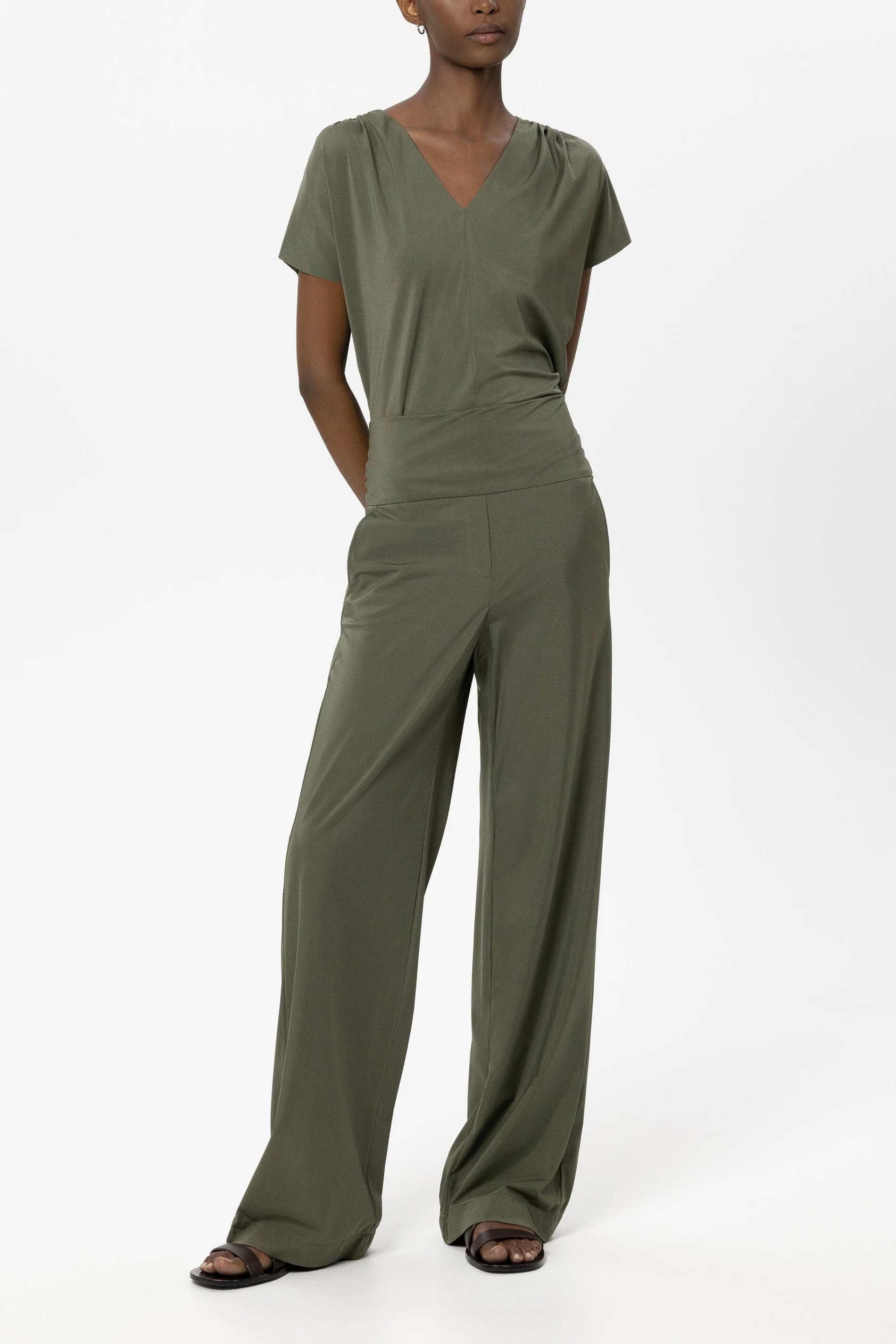Softshell-Wideleg-Pants - khaki - Standard