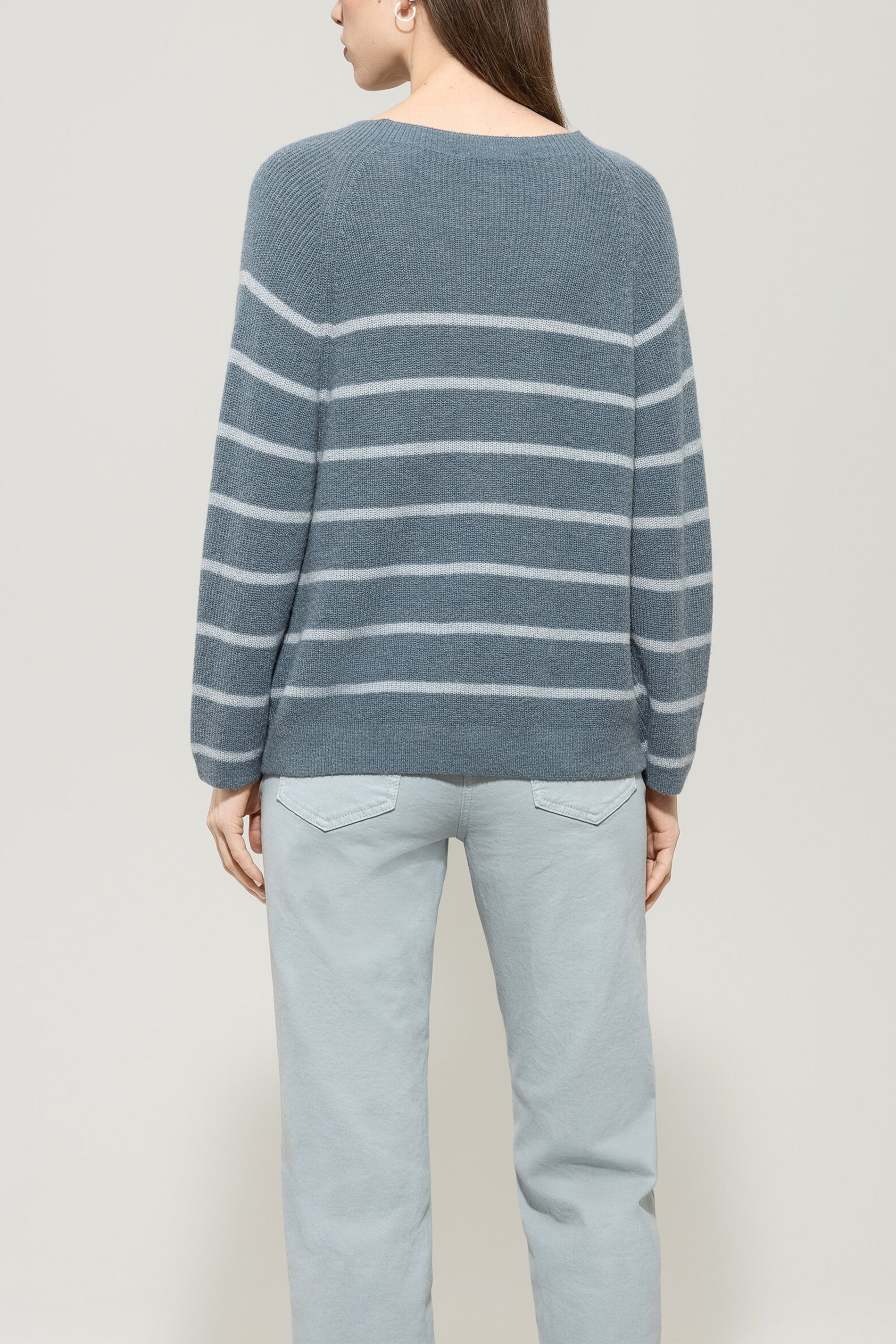 Streifen-Raglan-Pullover - greyish blue / light blue - Standard - Image 3