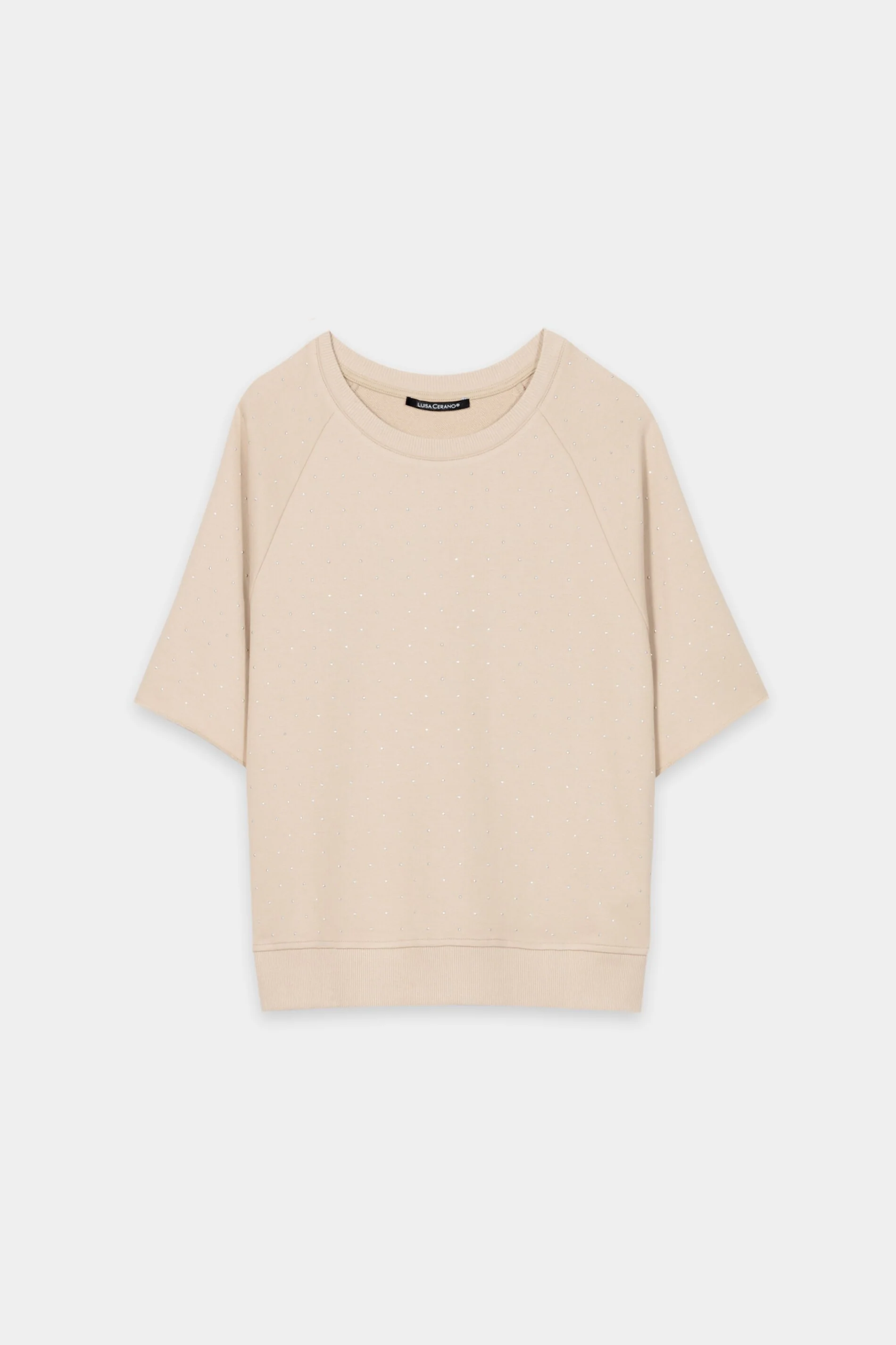 Sweatshirt mit Schmucksteinen - soft camel - Standard - Image 5