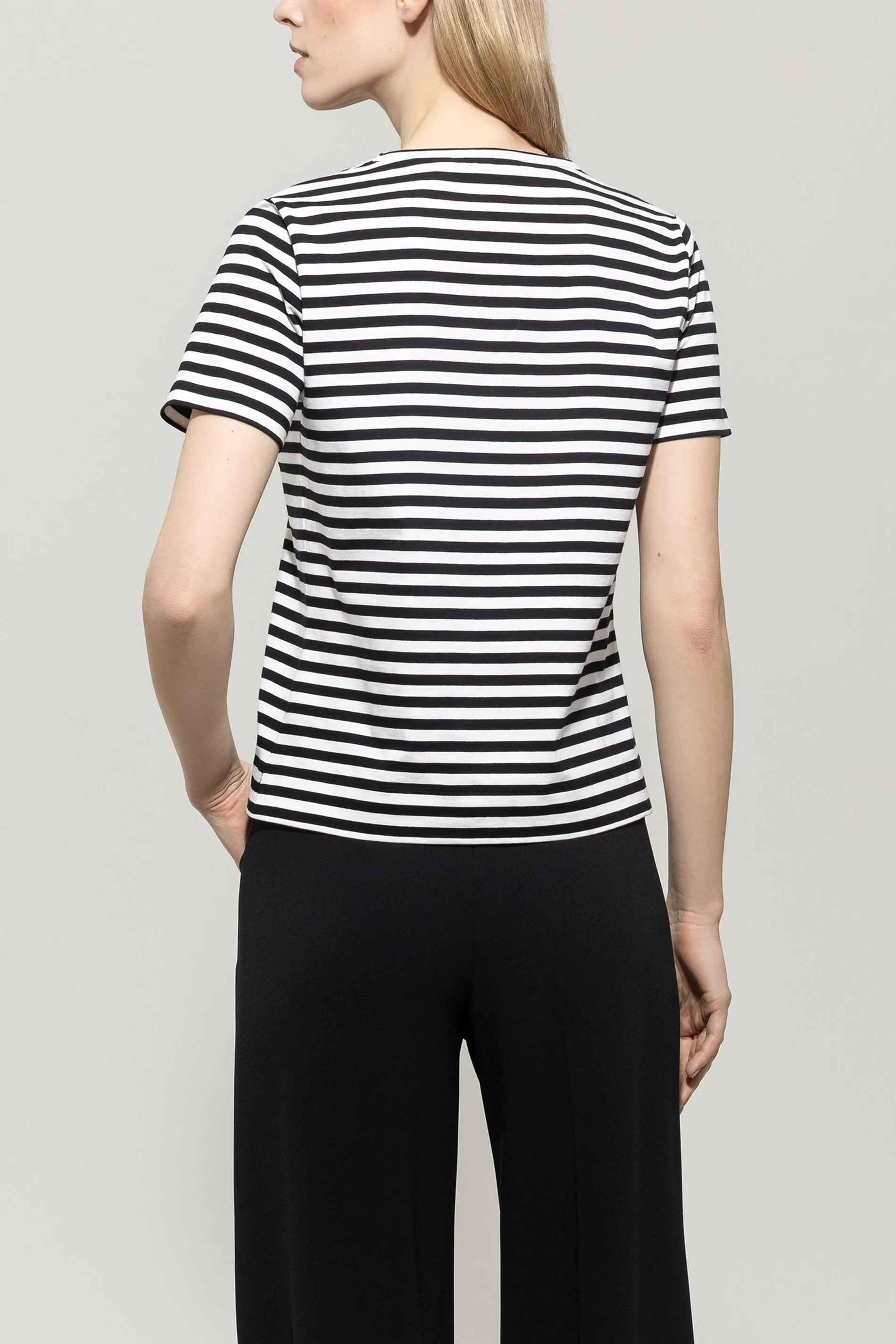 Basic-Ringel-Shirt - deep black / white - Standard - Image 3
