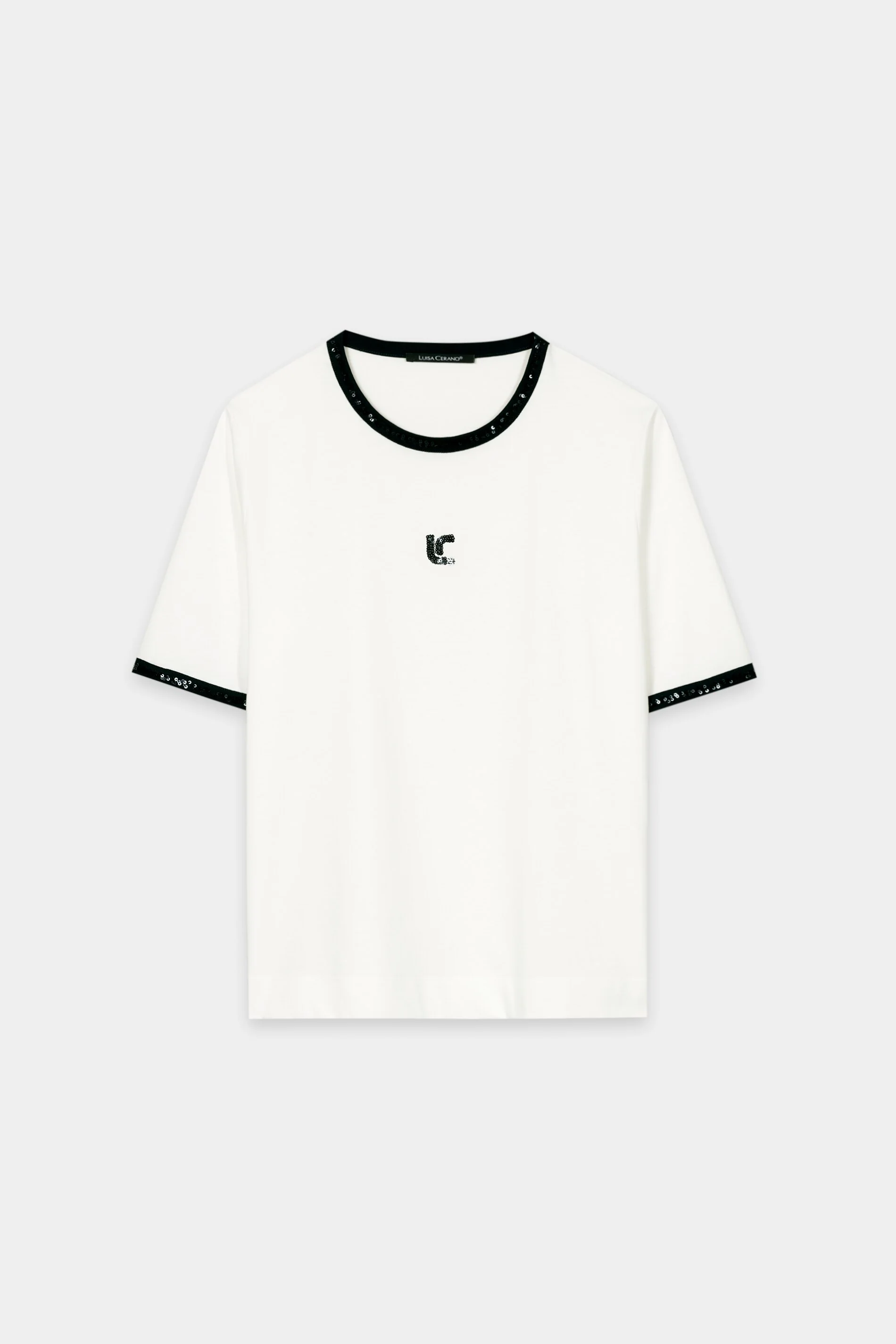 T-Shirt mit Logo-Stickerei - off-white - Standard - Image 5