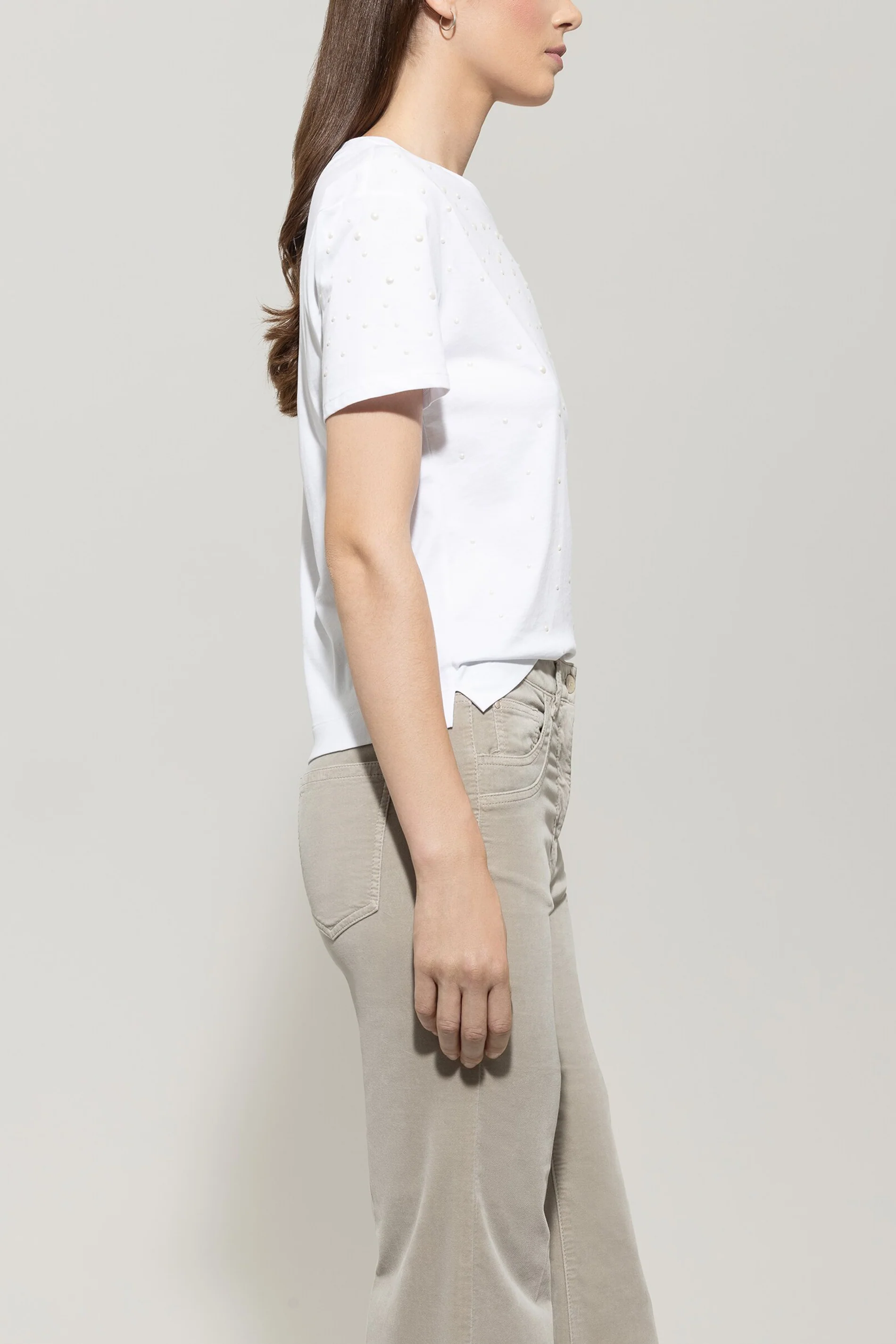 T-Shirt mit Perlen - bleached white - Standard - Image 2