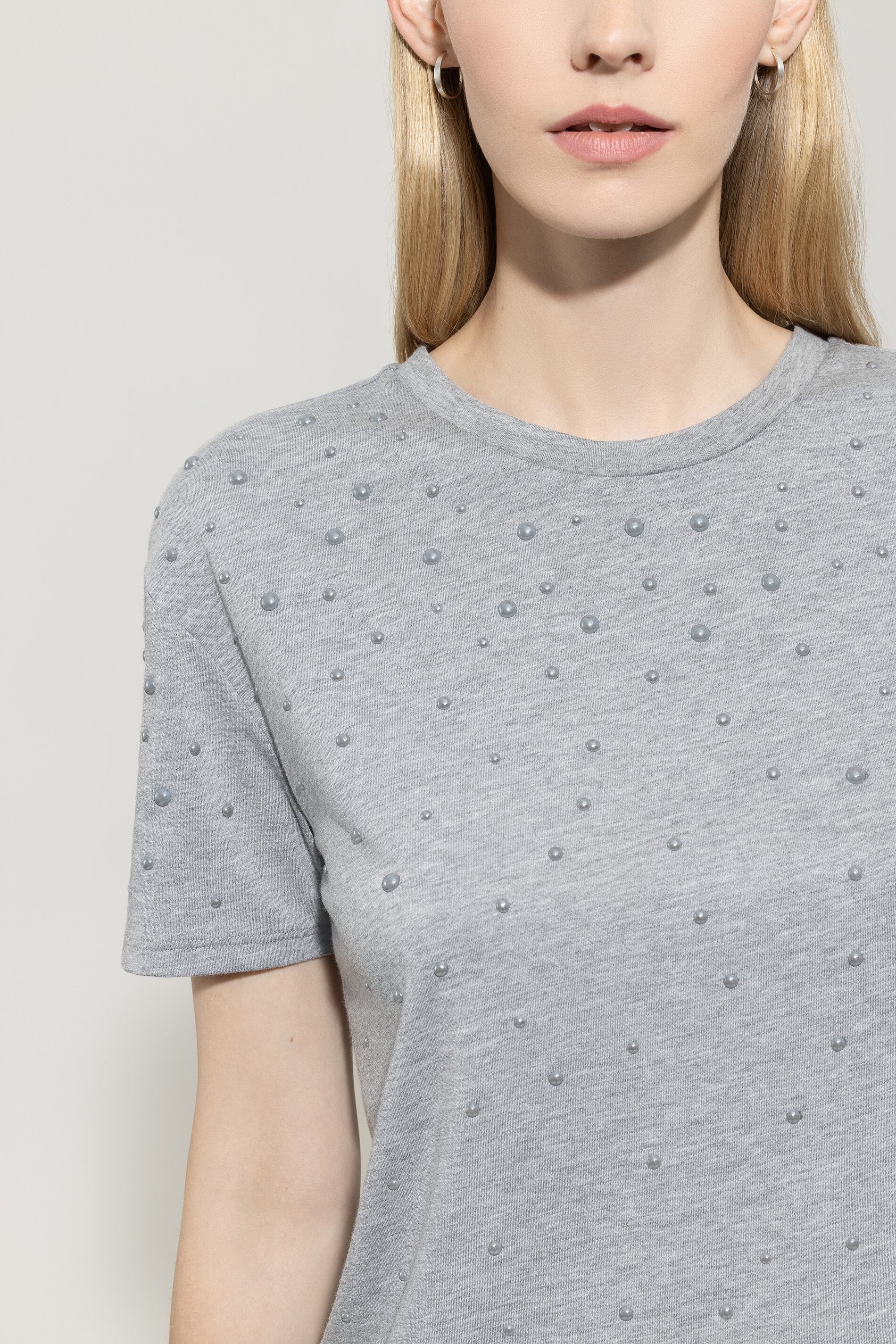 T-Shirt mit Perlendetails - urban grey - Standard - Image 4