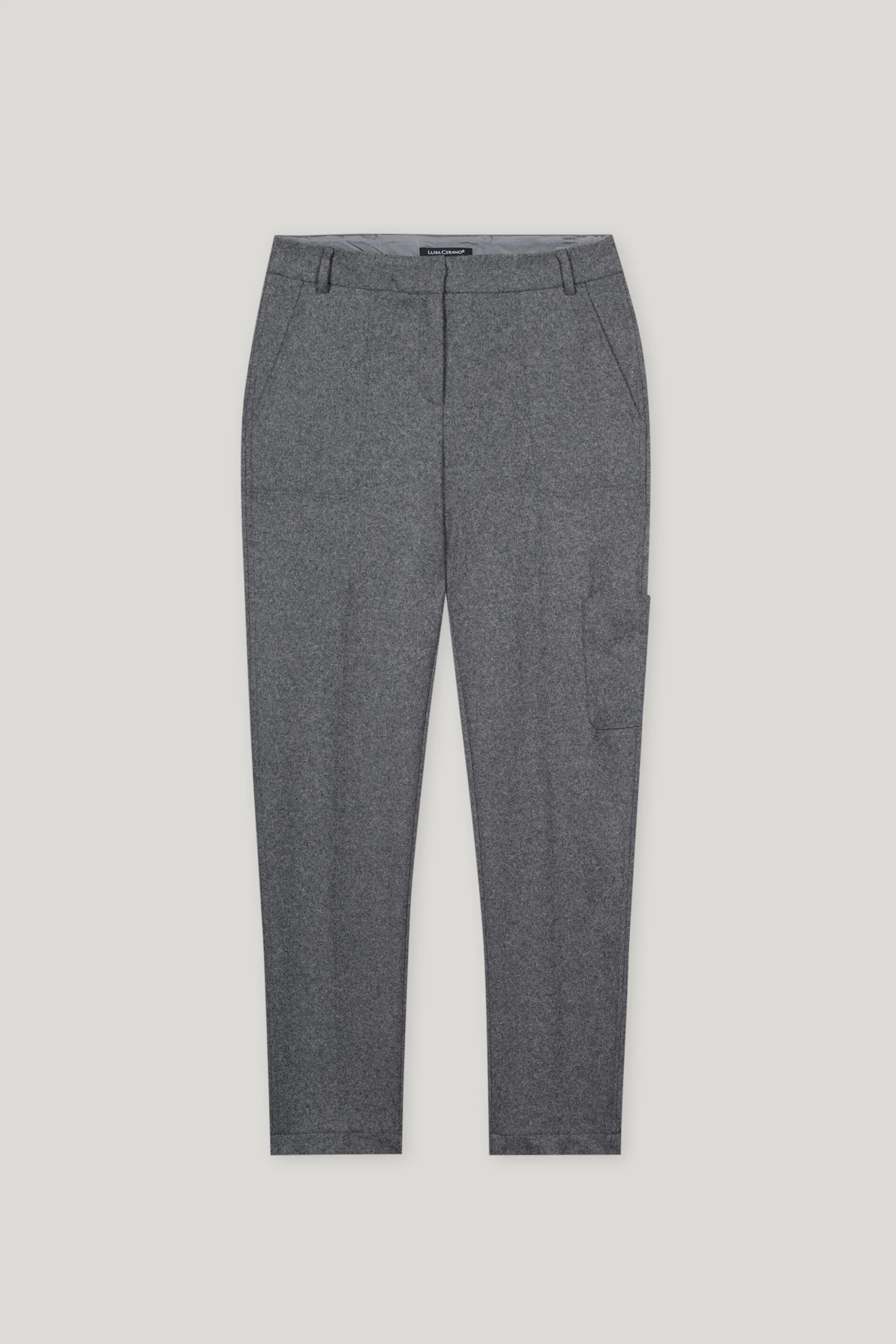 Tapered-Flanell-Joggpants - dark grey melange - Standard - Image 5