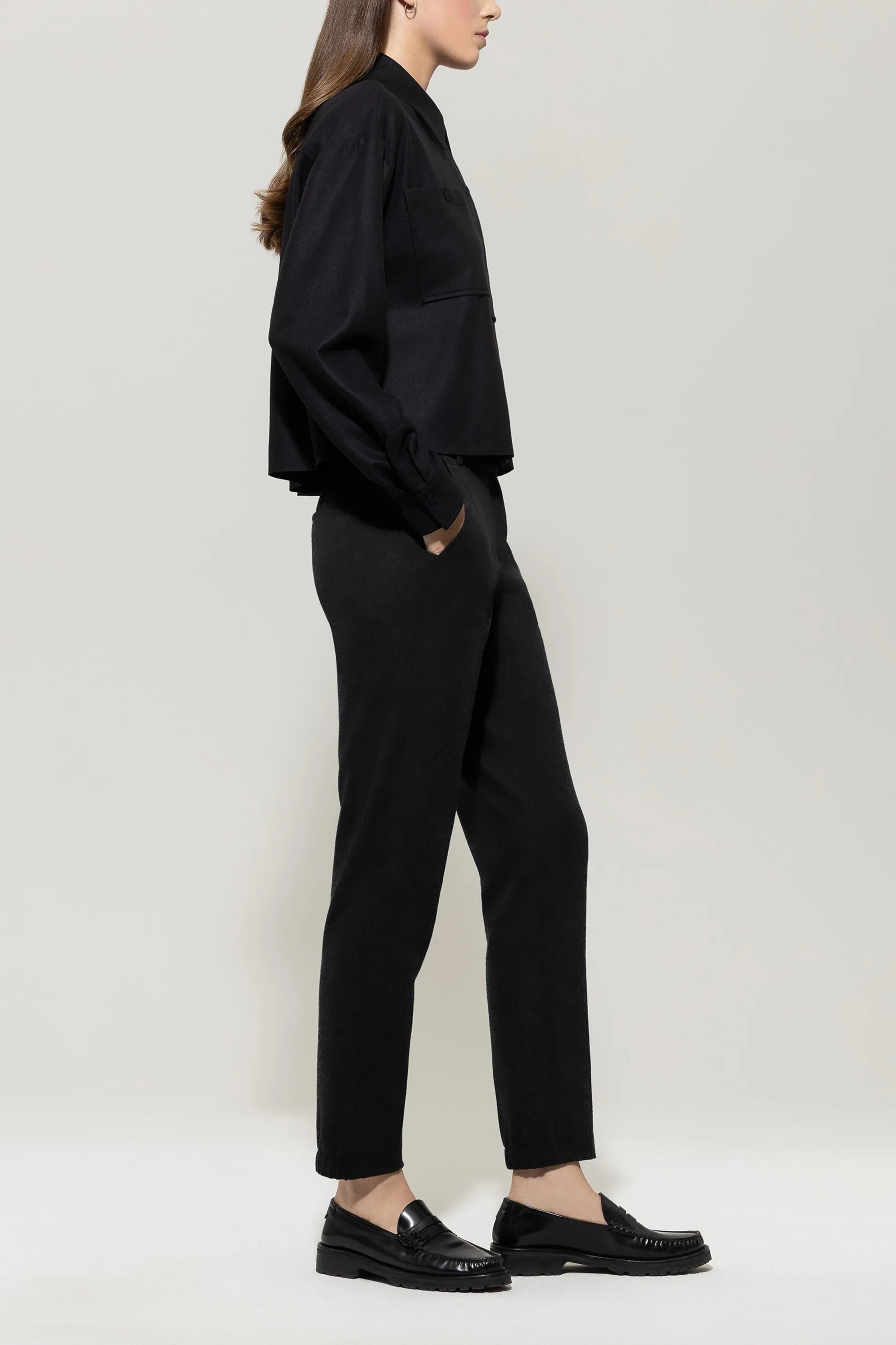 Tapered-Flanell-Joggpants - deep black - Standard - Image 2