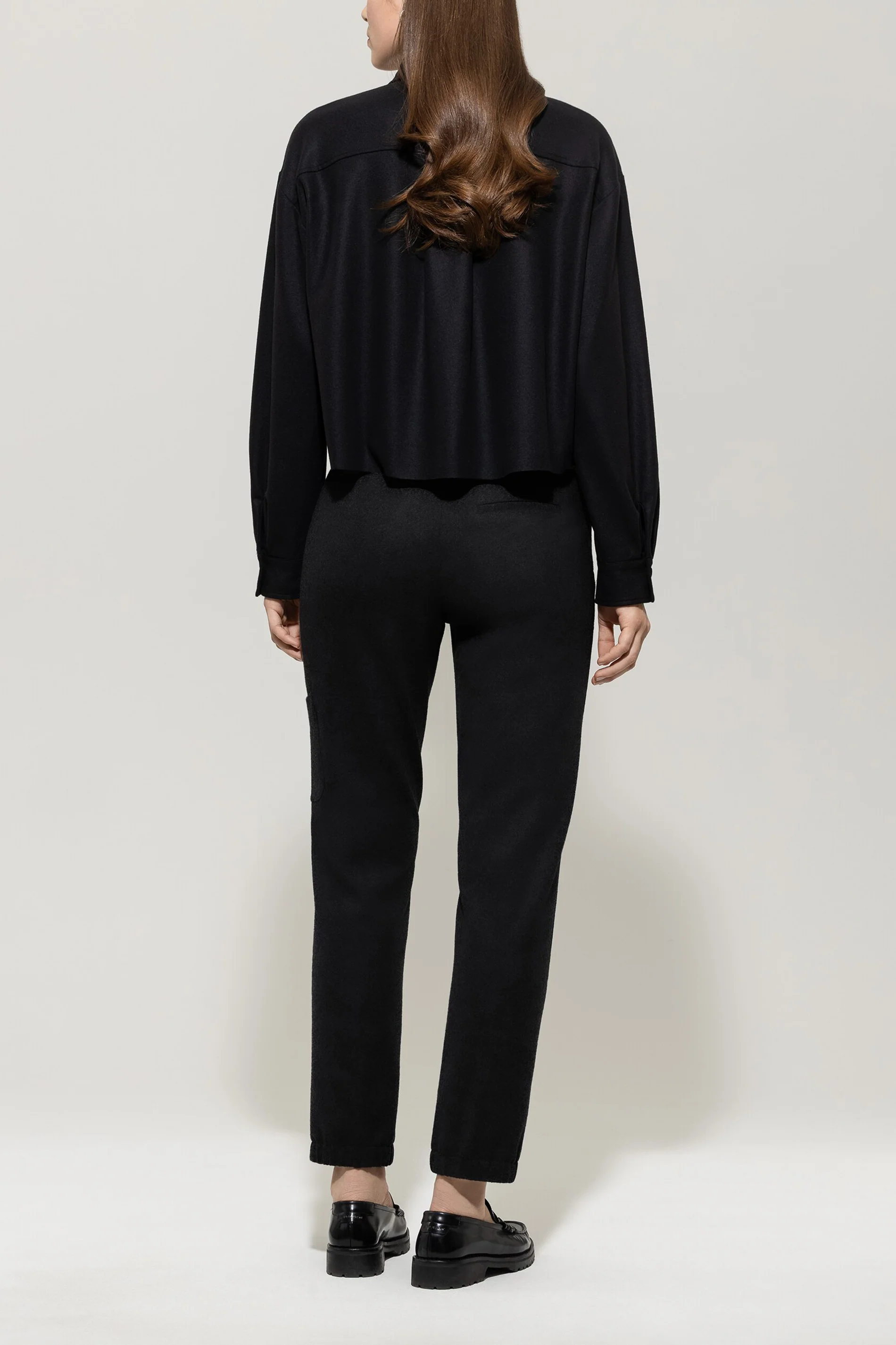 Tapered-Flanell-Joggpants - deep black - Standard - Image 3