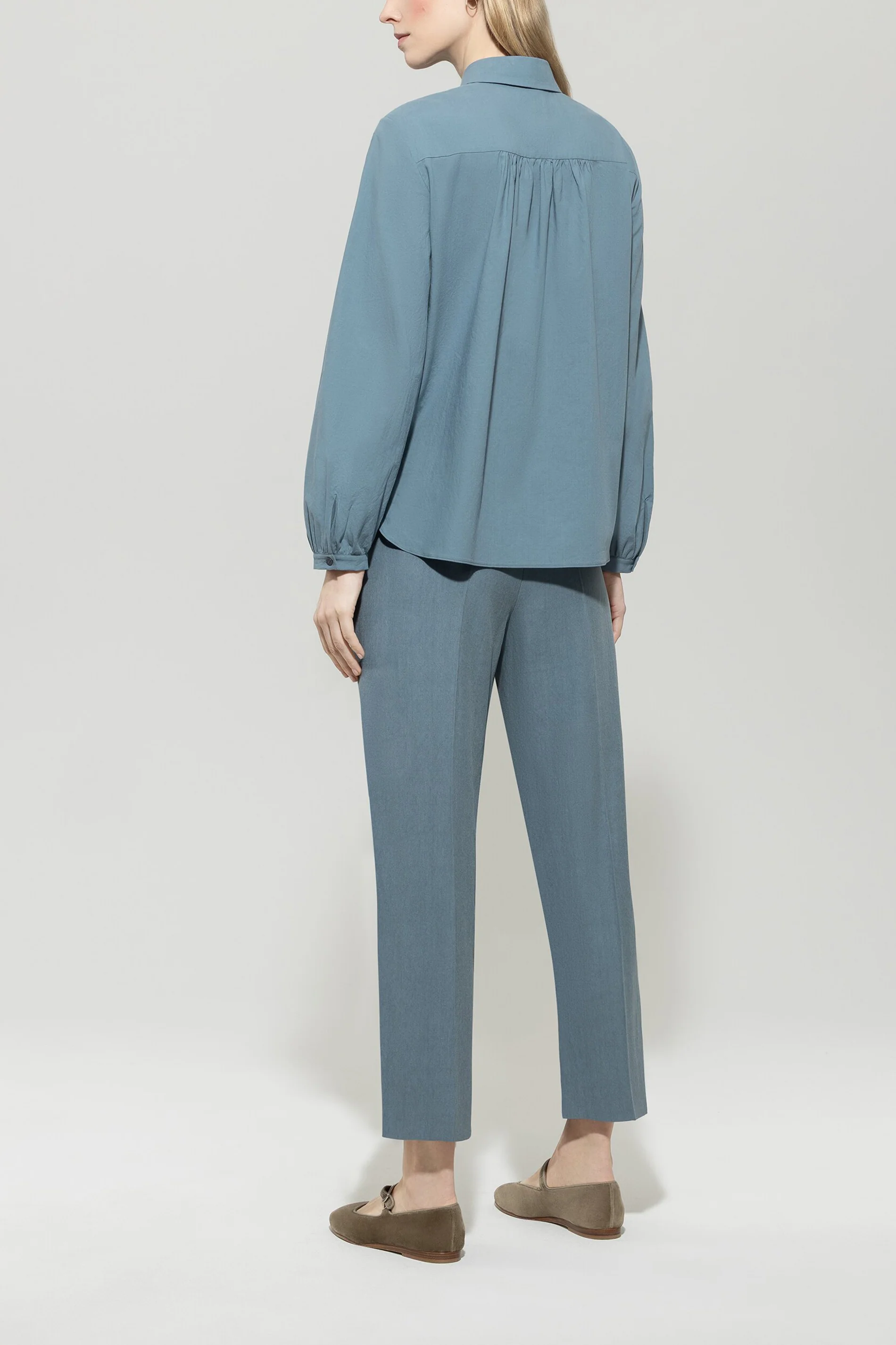 Tapered mit Panama-Bindung - greyish blue - Standard - Image 3
