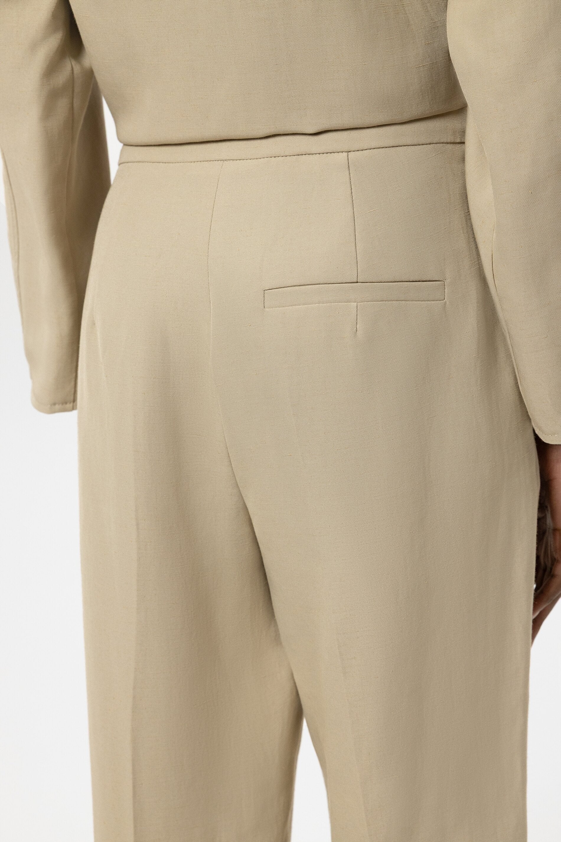 Tapered-Pants aus Leinen-Mix - sand - Standard - Image 4
