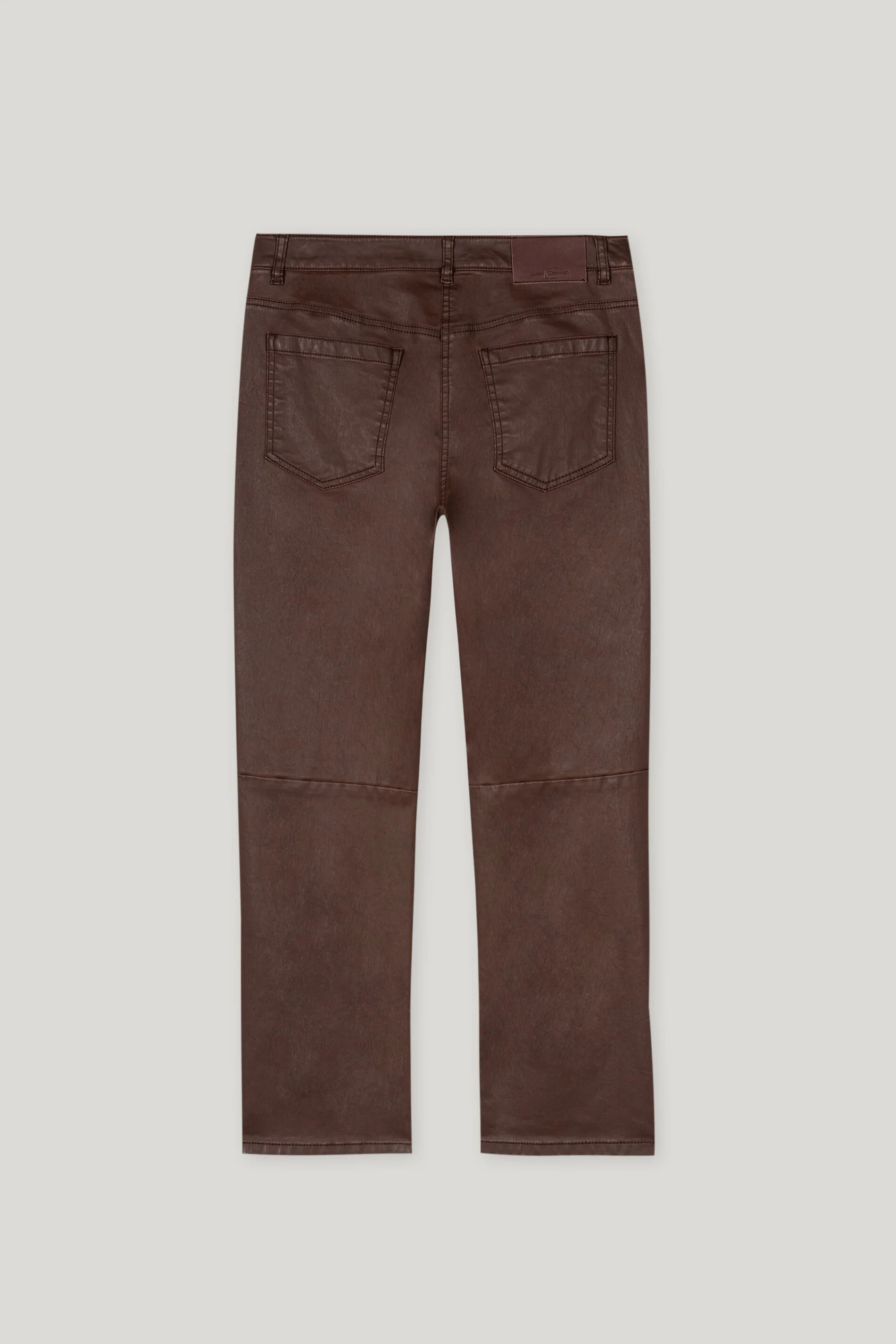 Tapered-Pants in Leder-Optik - walnut - Standard - Image 6