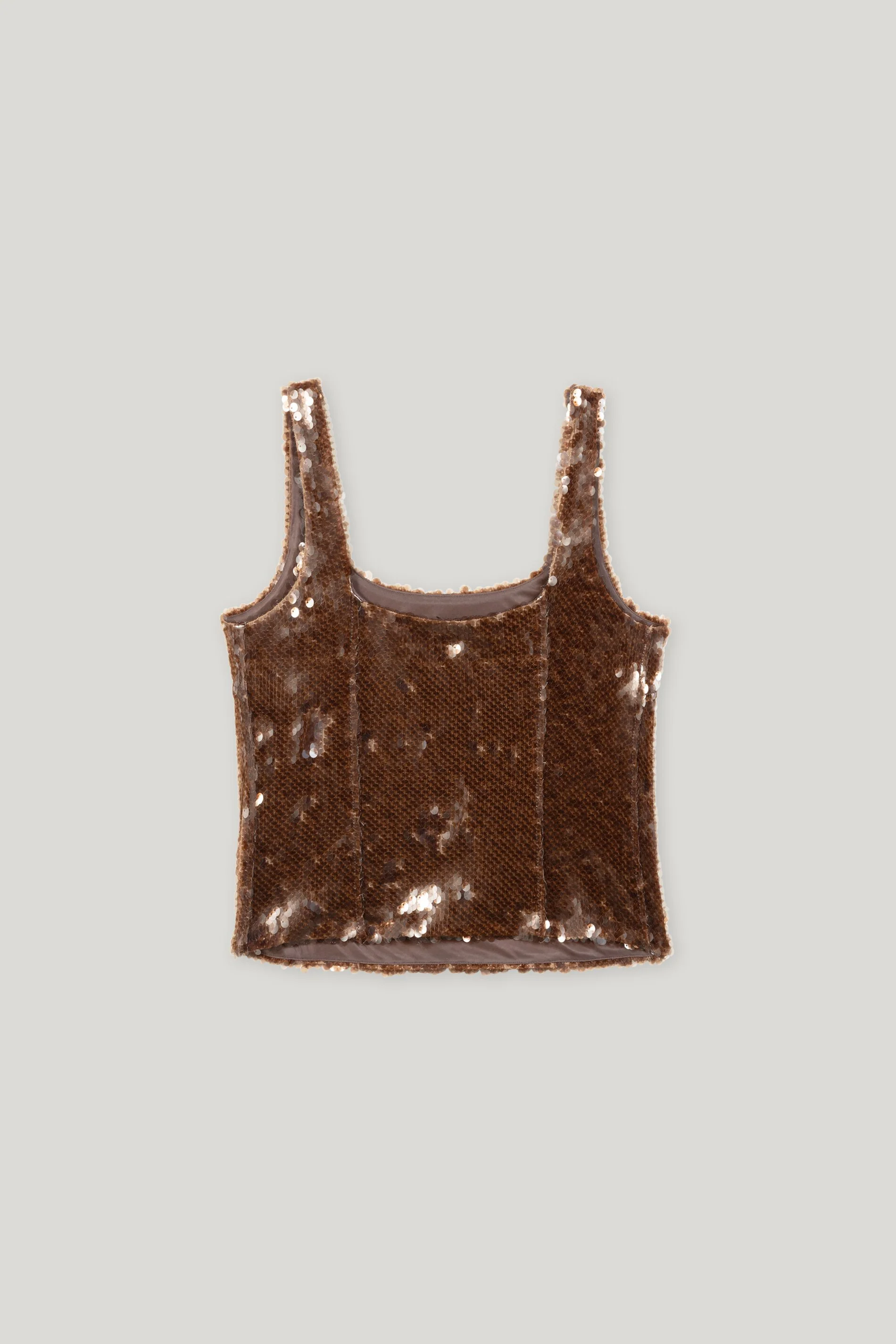 Top mit Pailletten - walnut - Standard - Image 6
