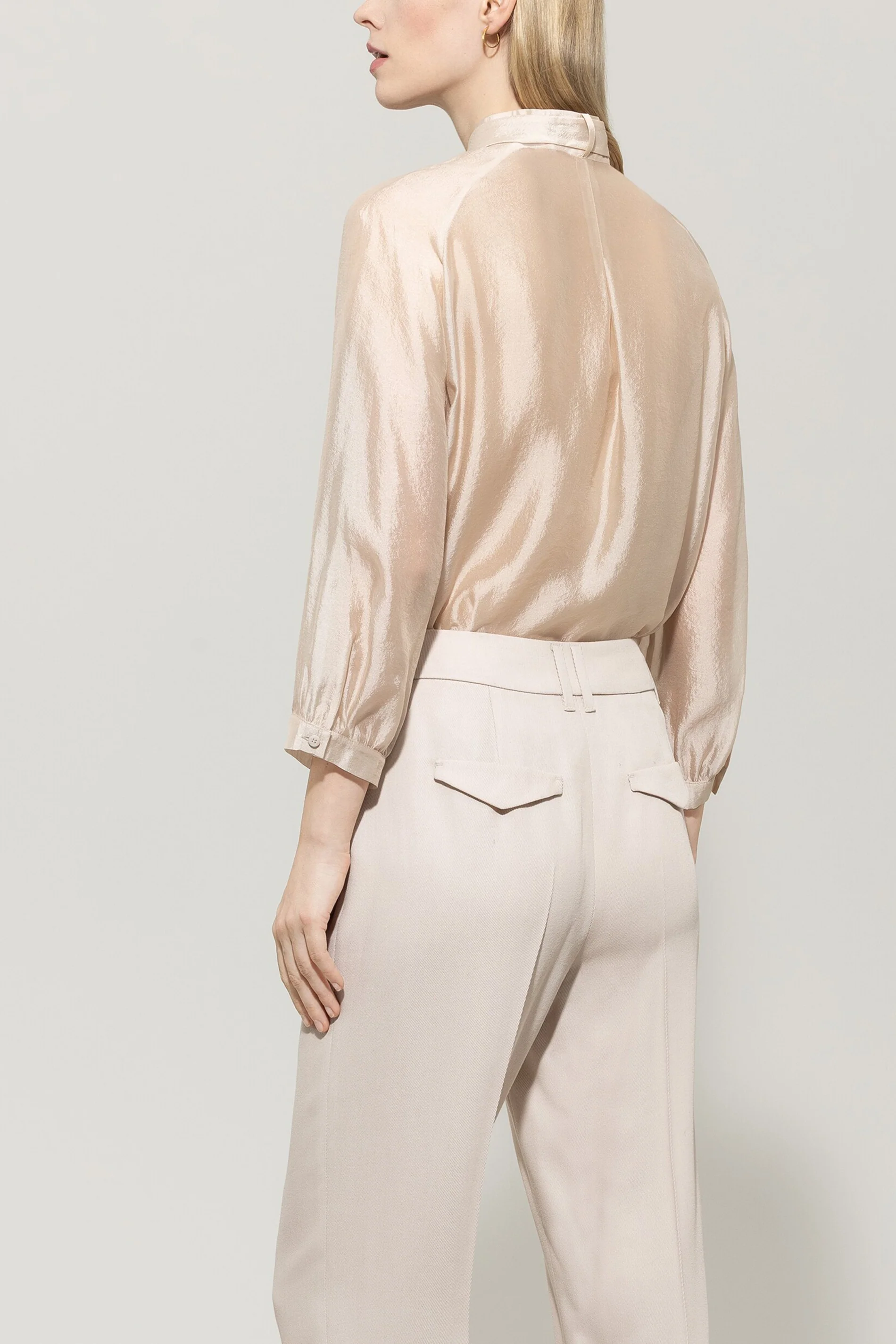 Transparente Schluppenbluse - silky cream - Standard - Image 3