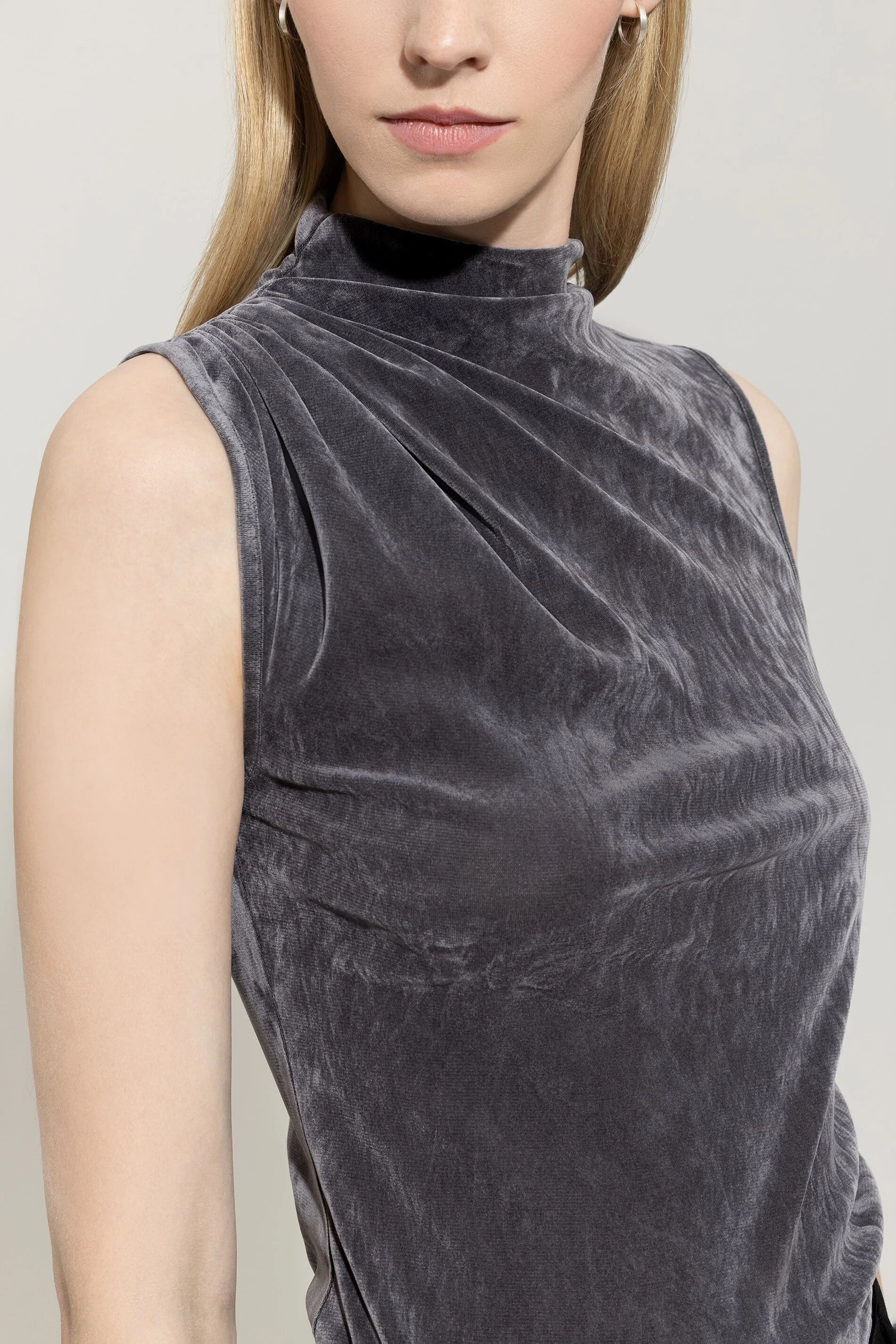 Turtleneck-Samt-Top - urban grey - Standard - Image 4