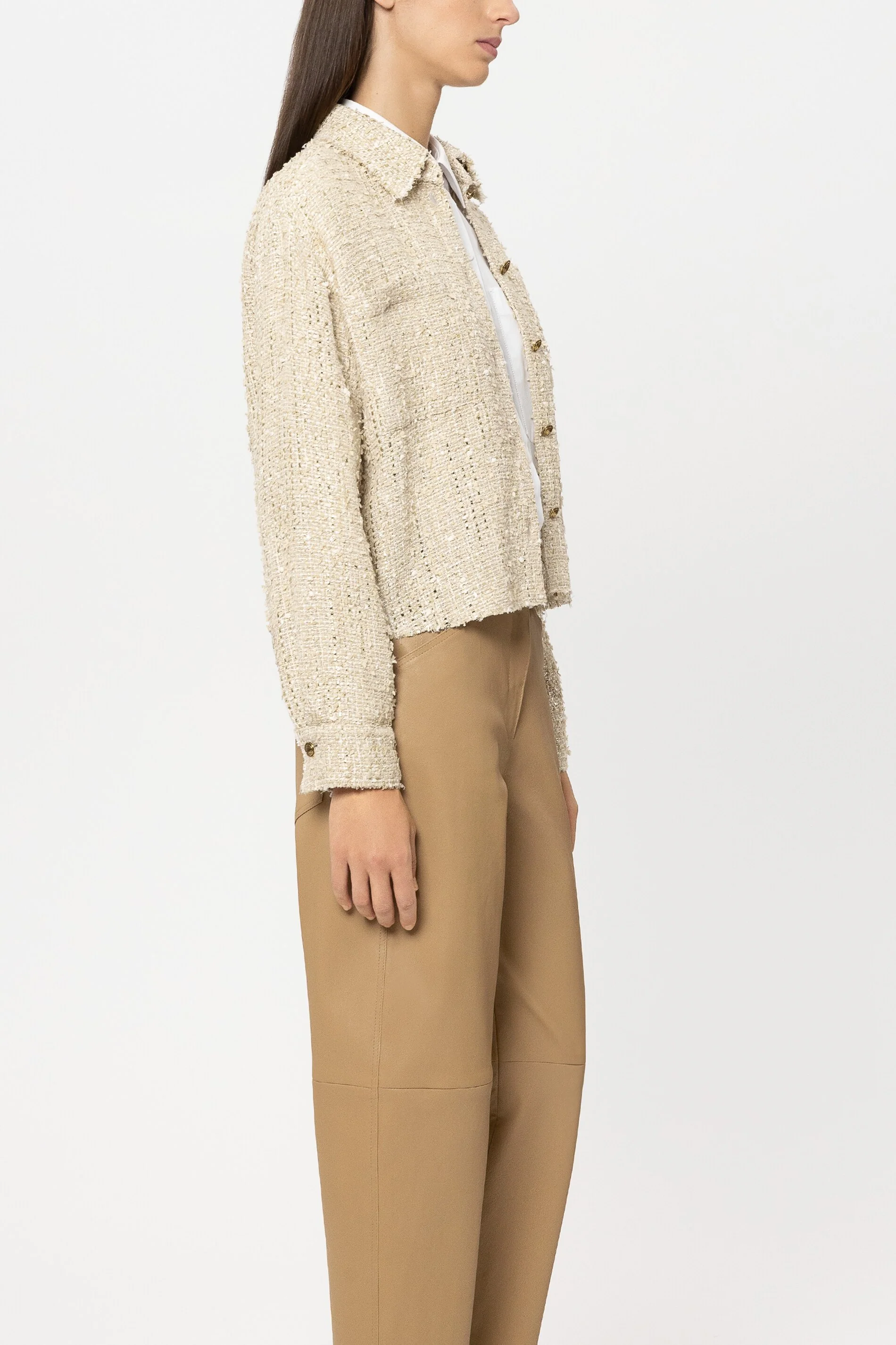 Tweed-Hemdjacke - light camel - Standard - Image 2
