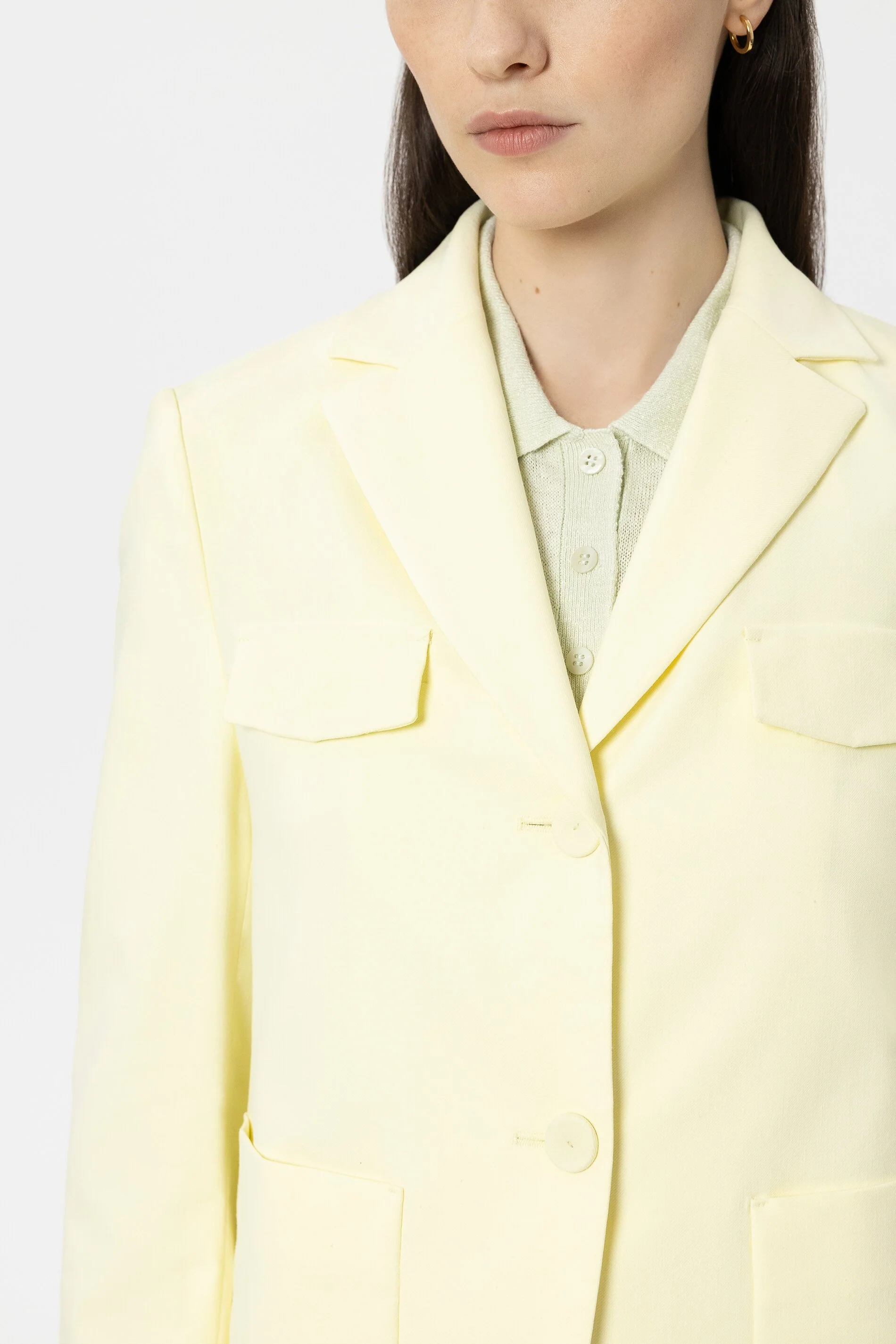 Twill-Blazerjacke - citron - Standard - Image 4