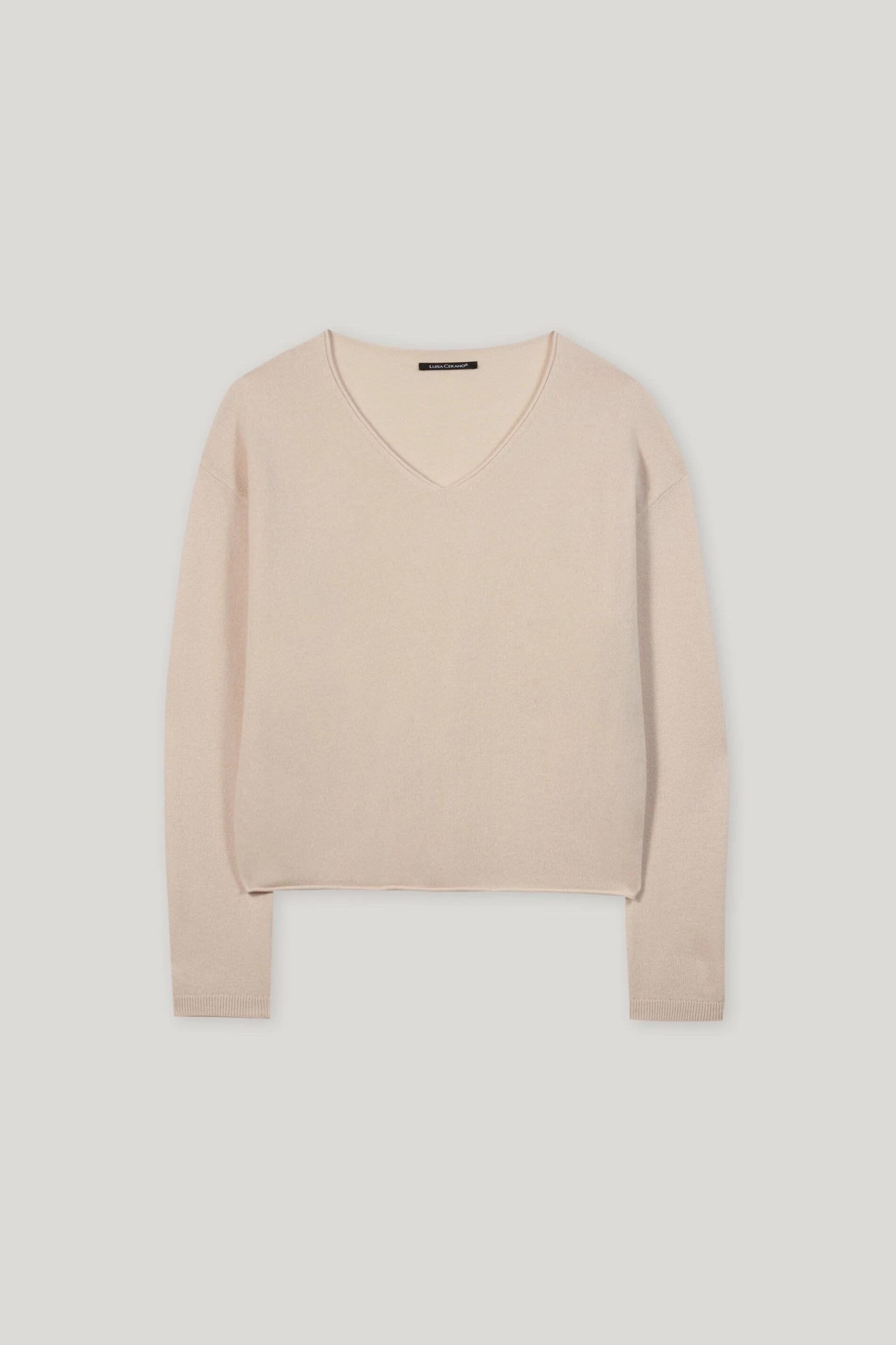 V-Pullover aus Kaschmir-Mix - biscuit - Standard - Image 5