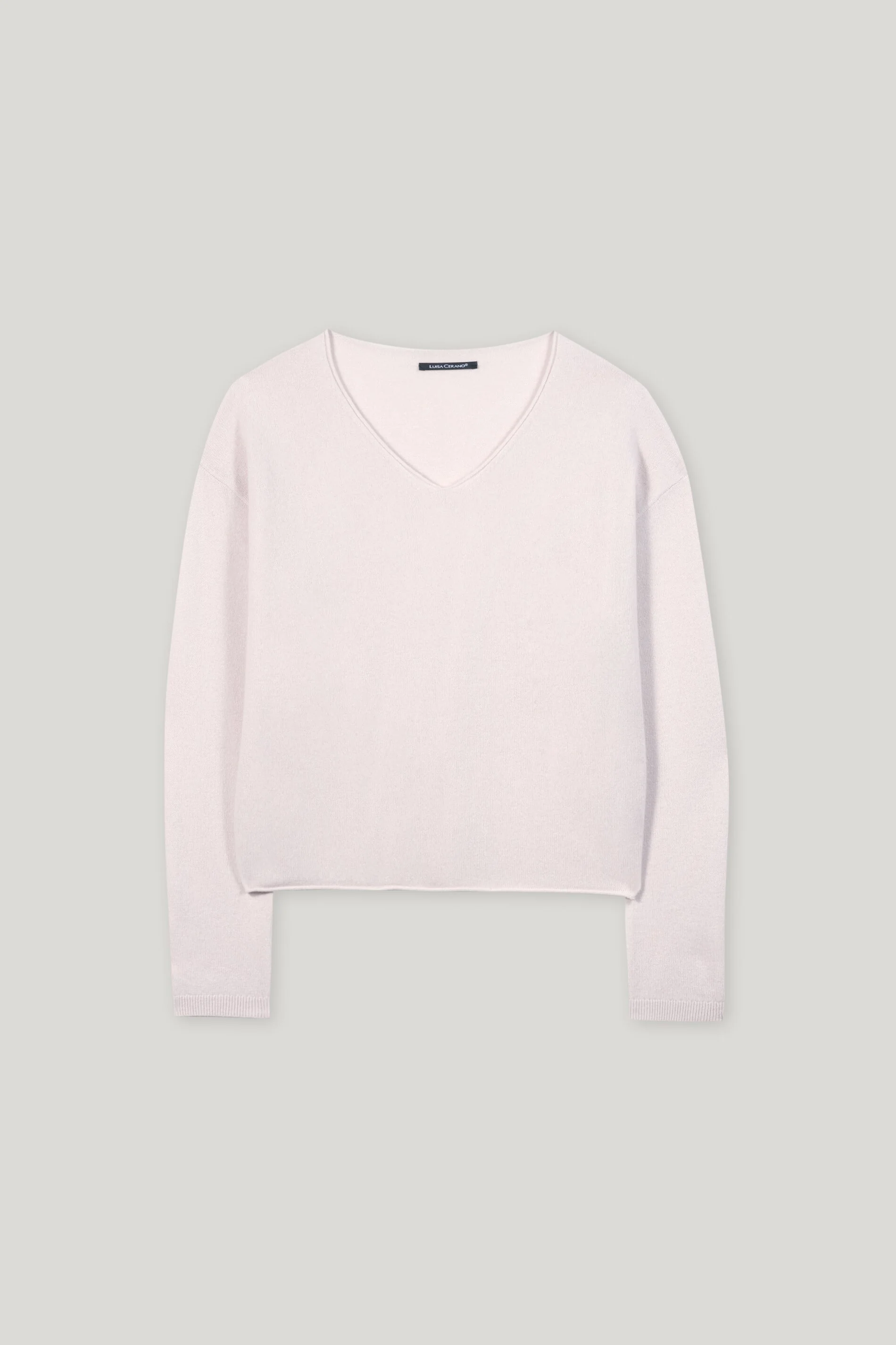 V-Pullover aus Kaschmir-Mix - creamy powder - Standard - Image 5