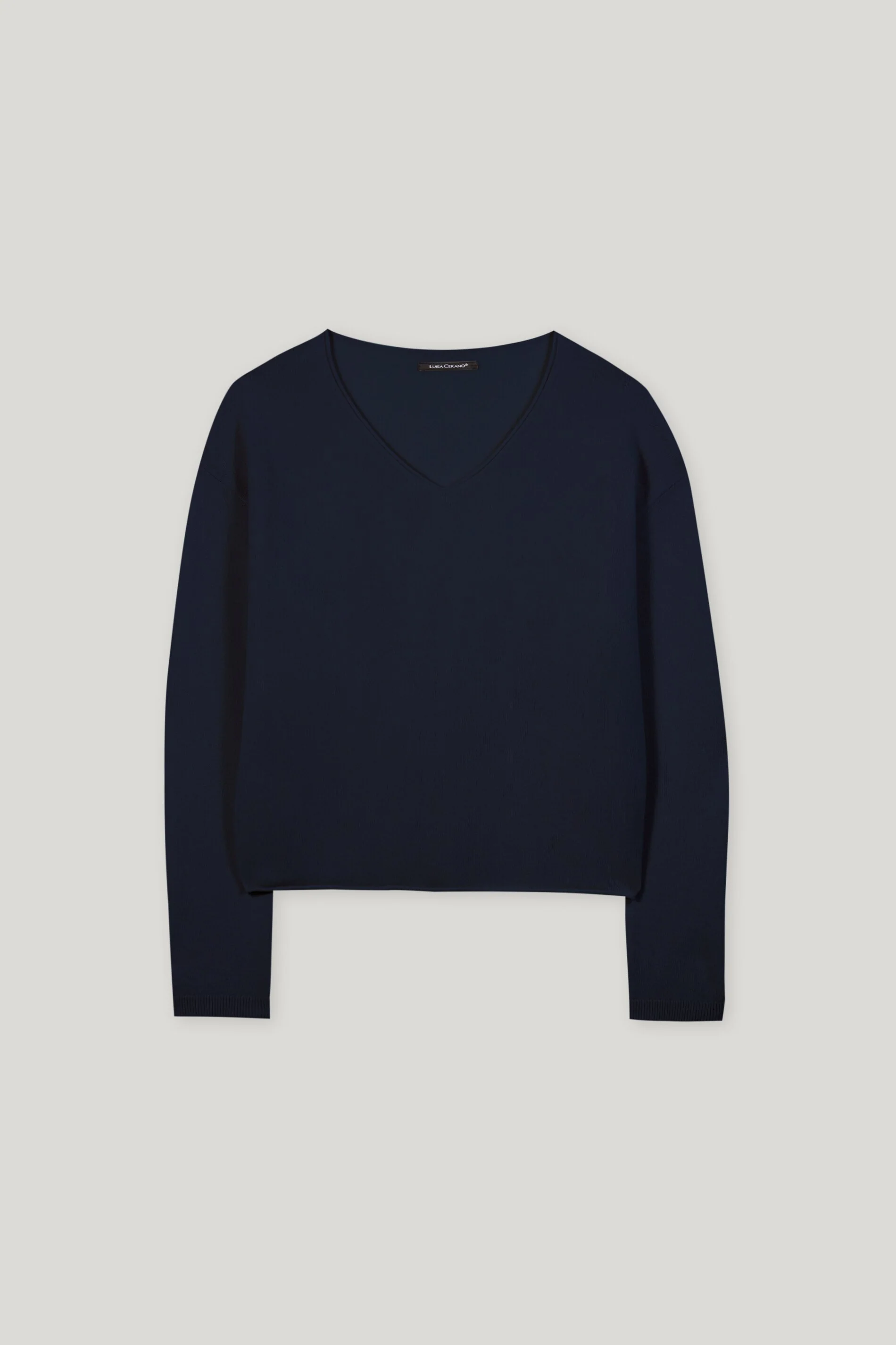 V-Pullover aus Kaschmir-Mix - dark blue - Standard - Image 5