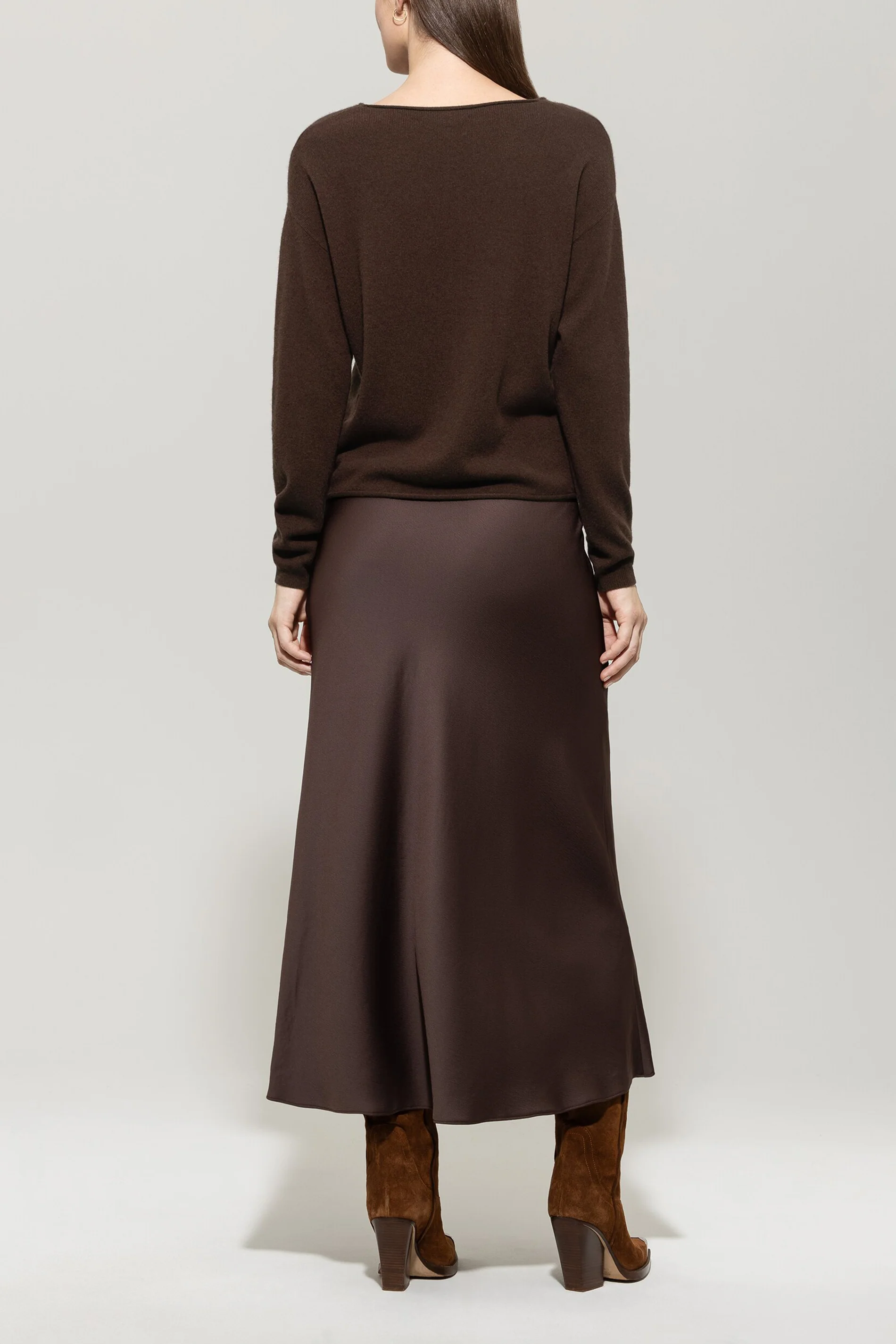 V-Pullover aus Kaschmir-Mix - espresso - Standard - Image 3