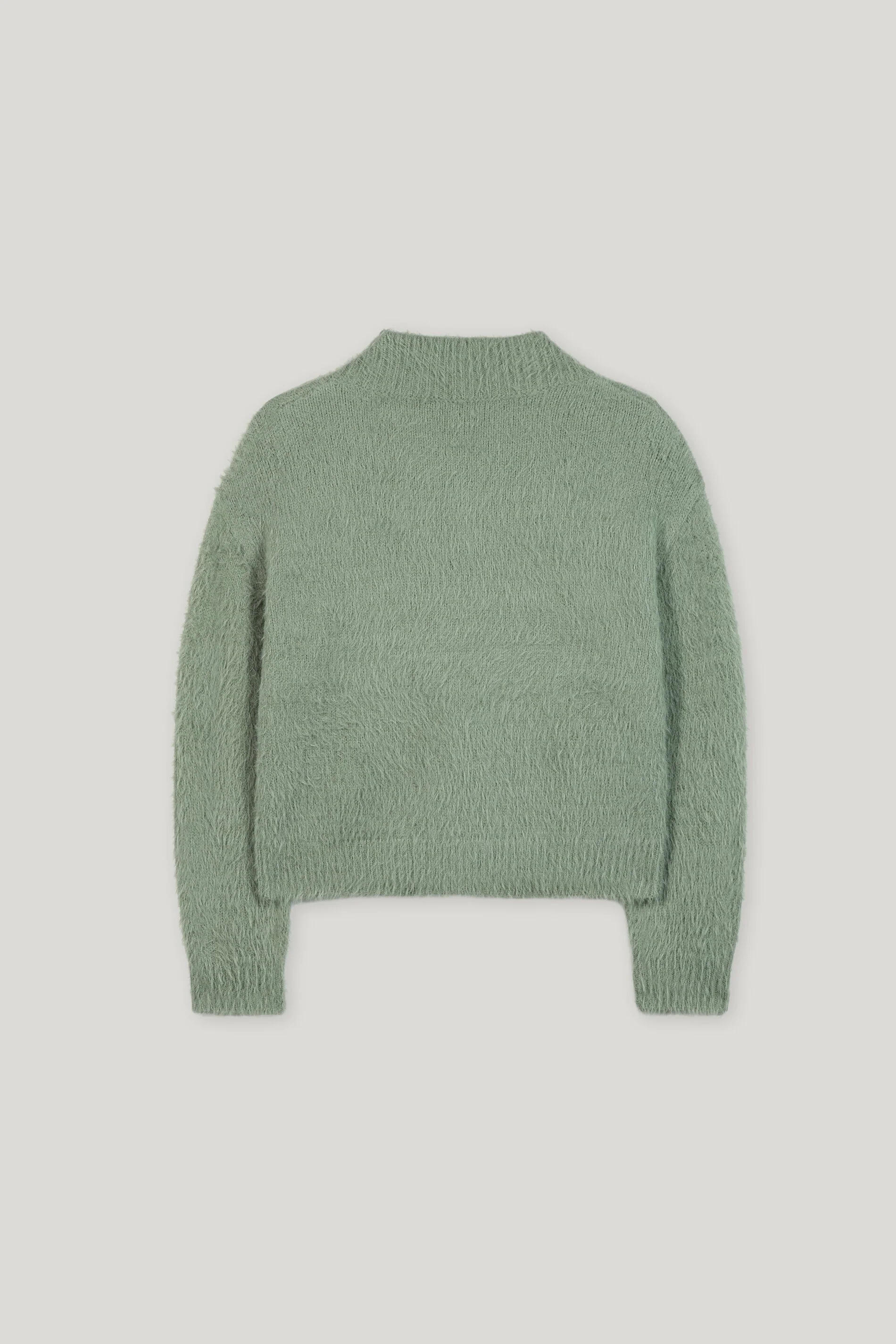 V-Pullover aus Woll-Mix - salbei - Standard - Image 6