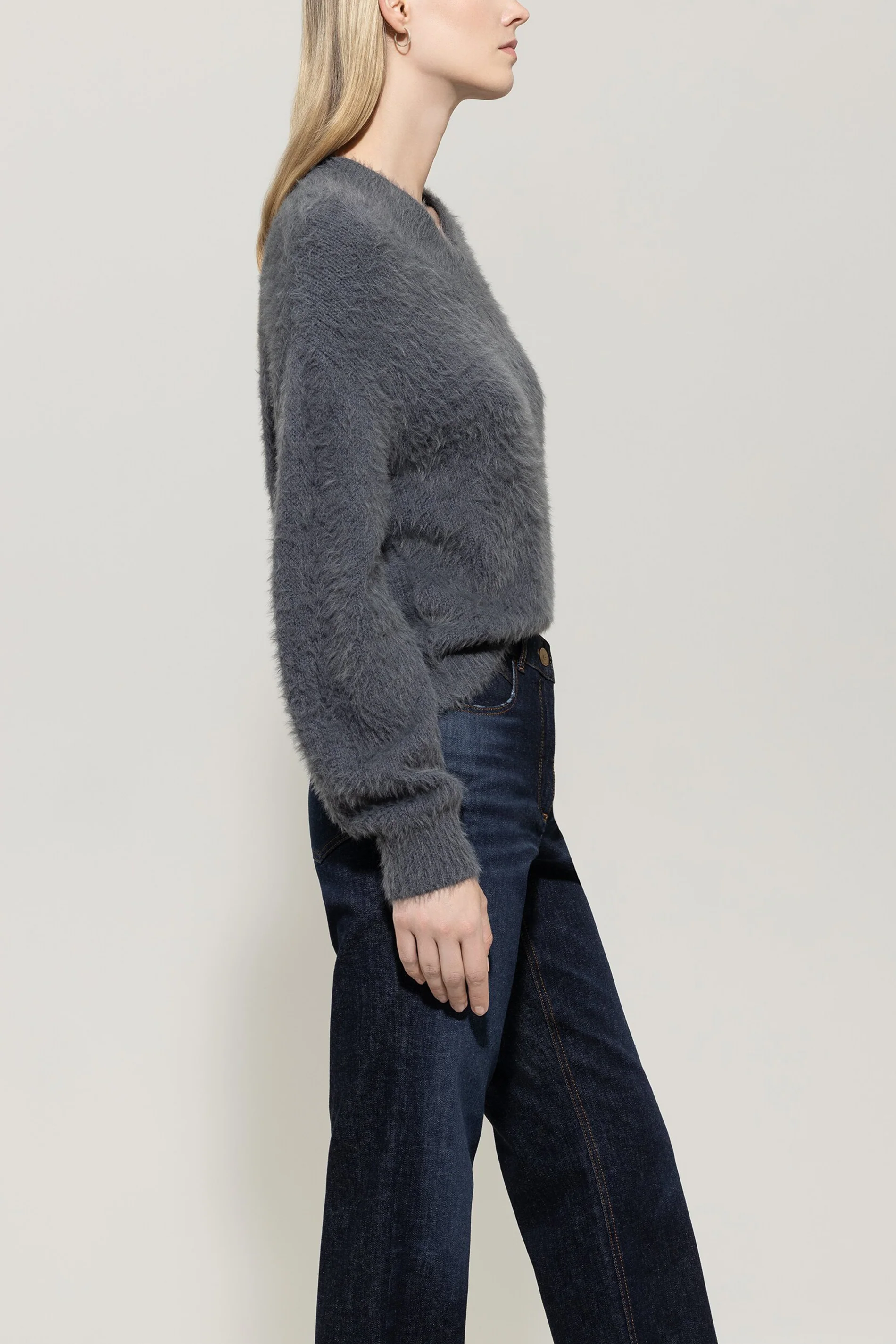 V-Pullover aus Woll-Mix - urban grey - Standard - Image 2
