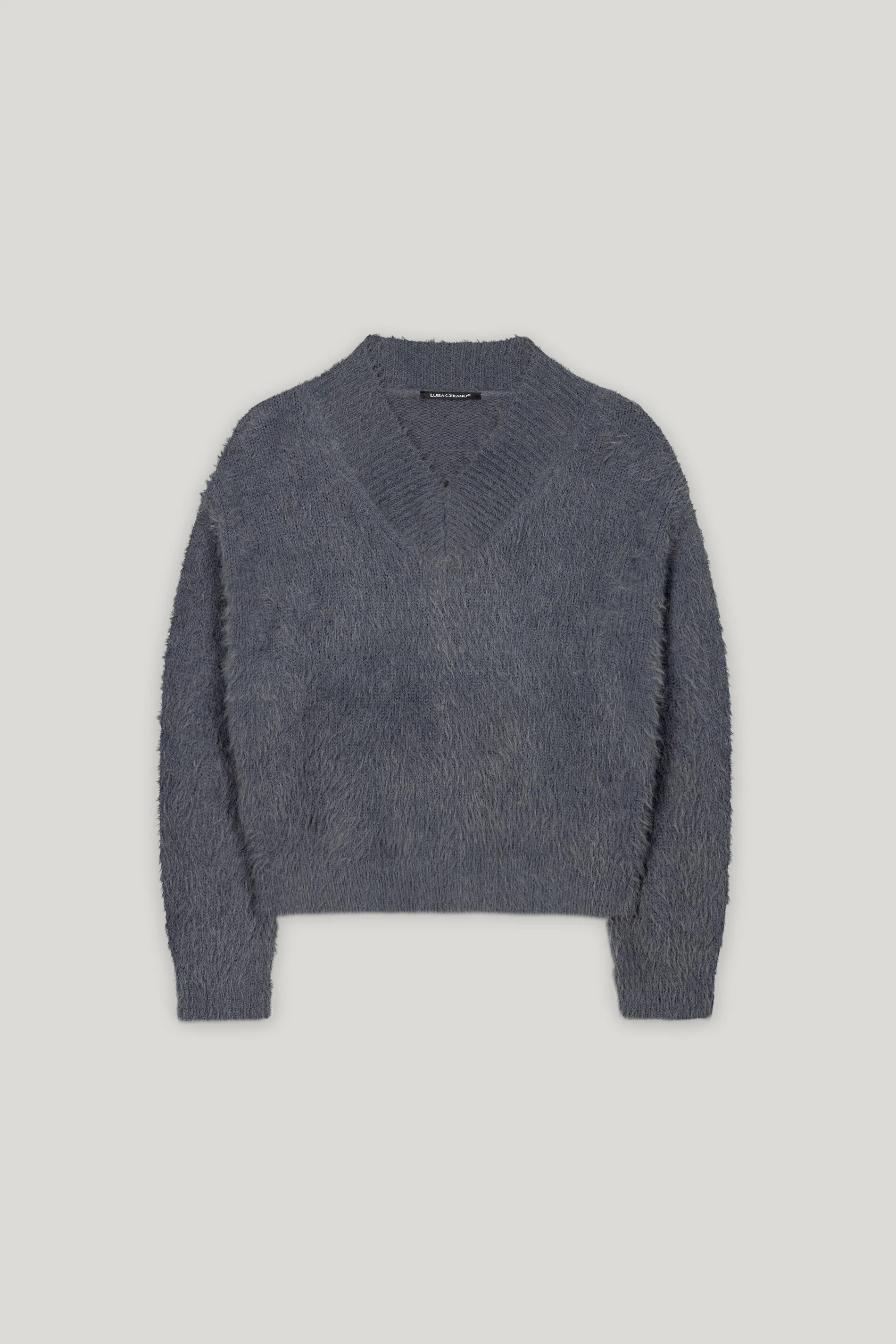 V-Pullover aus Woll-Mix - urban grey - Standard - Image 5