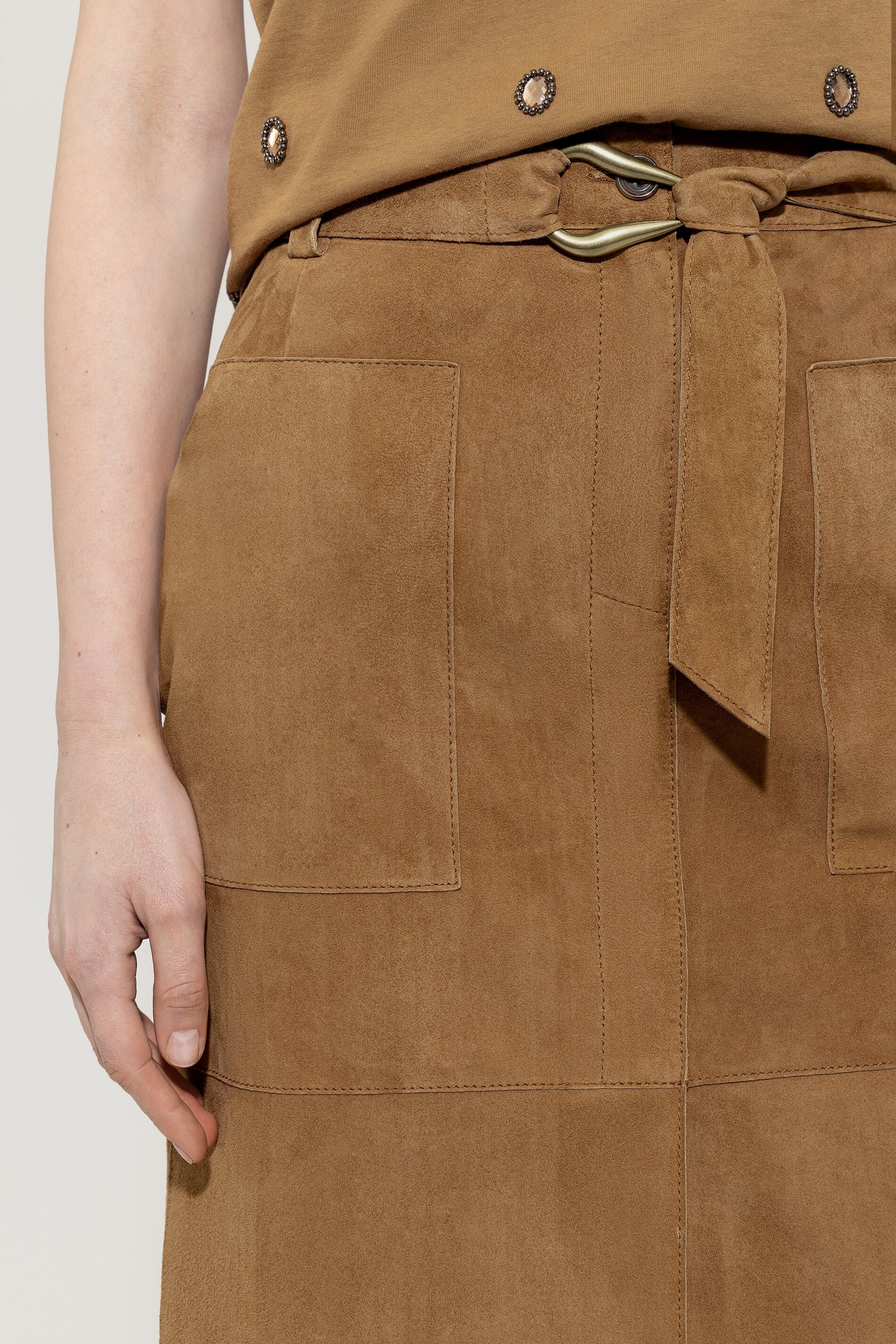 Veloursleder-Cargorock - hanf - Standard - Image 4